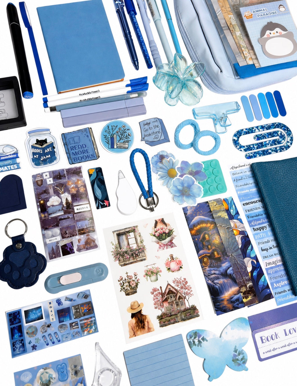 💙 Deep Blue Sapphire Sovereign — Blue Aesthetic Bookish Bundle