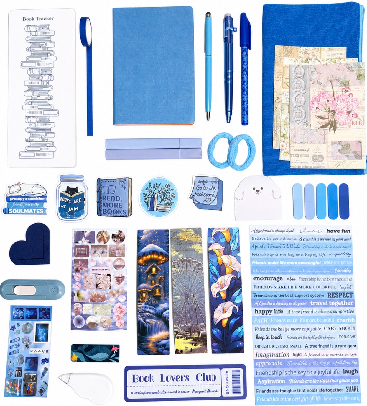 💙 Deep Blue Sapphire Sovereign — Blue Aesthetic Bookish Bundle