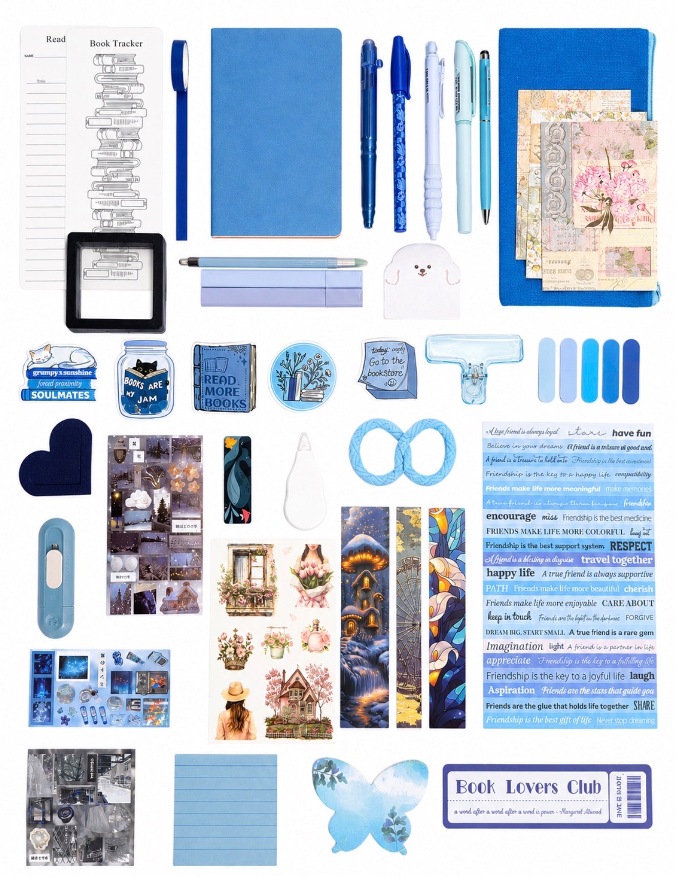 💙 Deep Blue Sapphire Sovereign — Blue Aesthetic Bookish Bundle