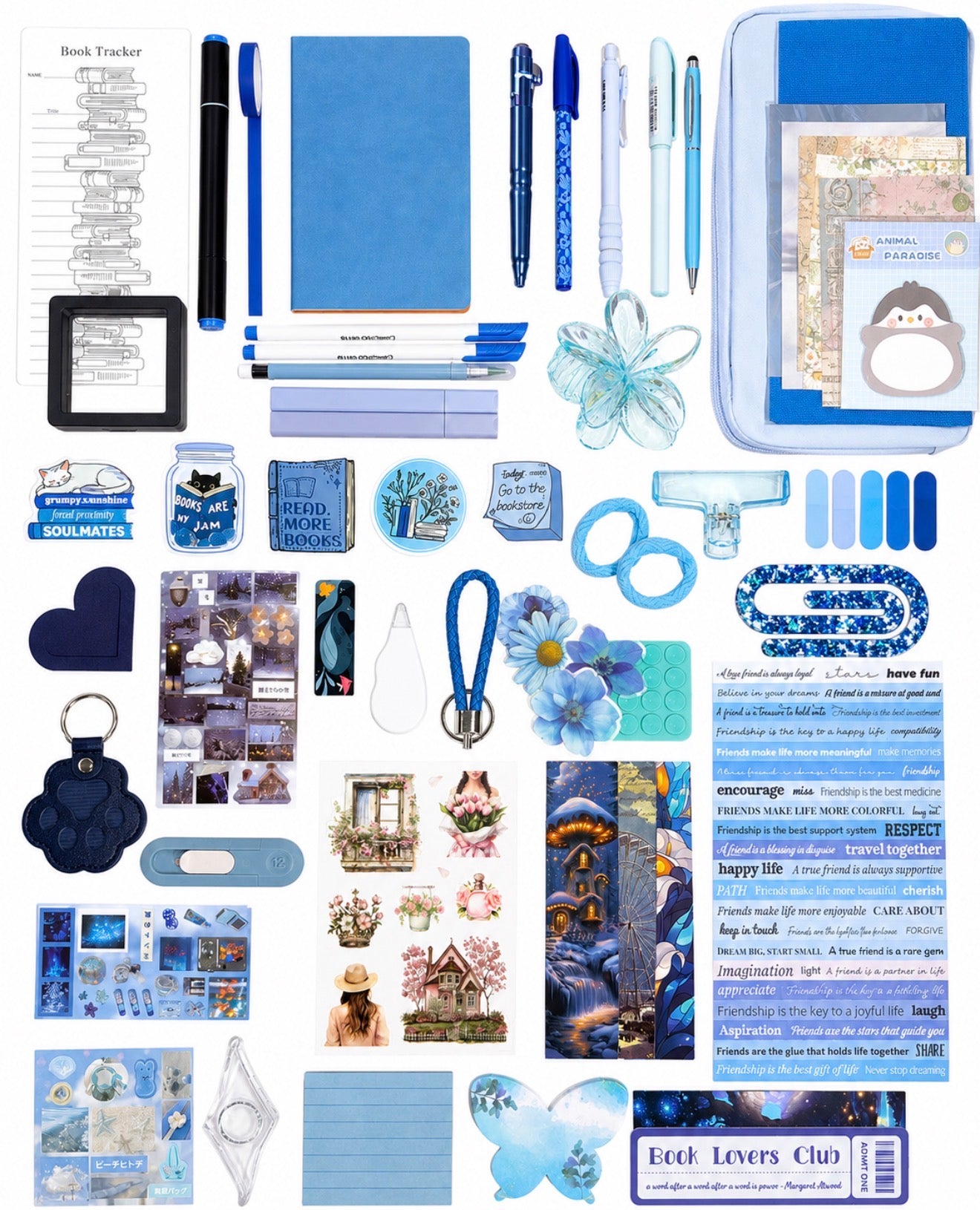 💙 Deep Blue Sapphire Sovereign — Blue Aesthetic Bookish Bundle