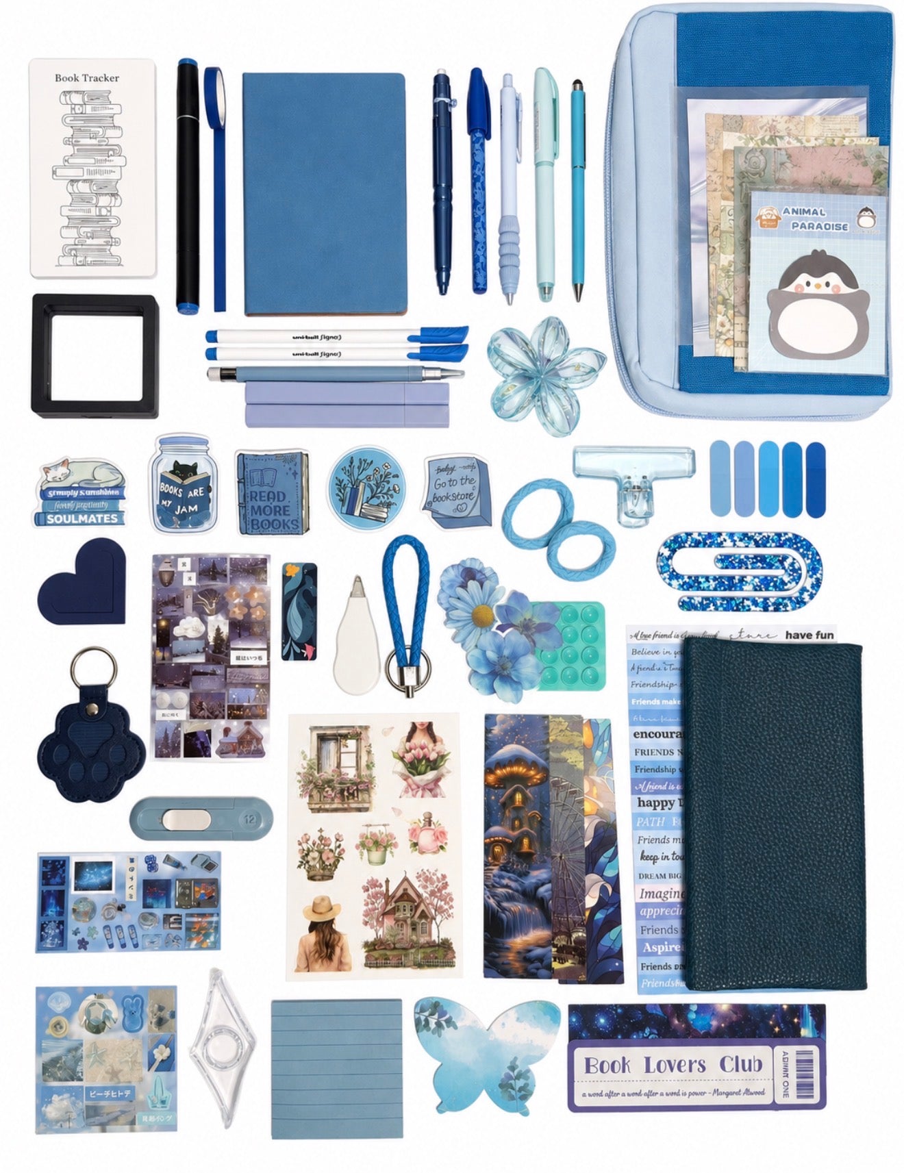 💙 Deep Blue Sapphire Sovereign — Blue Aesthetic Bookish Bundle