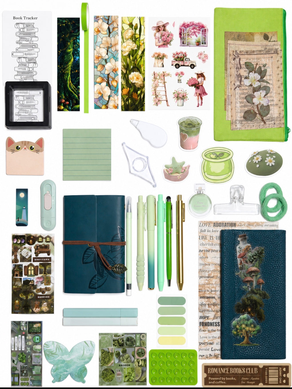 🌿 Emerald Noir — Limited Edition Aesthetic Bookish Bundle