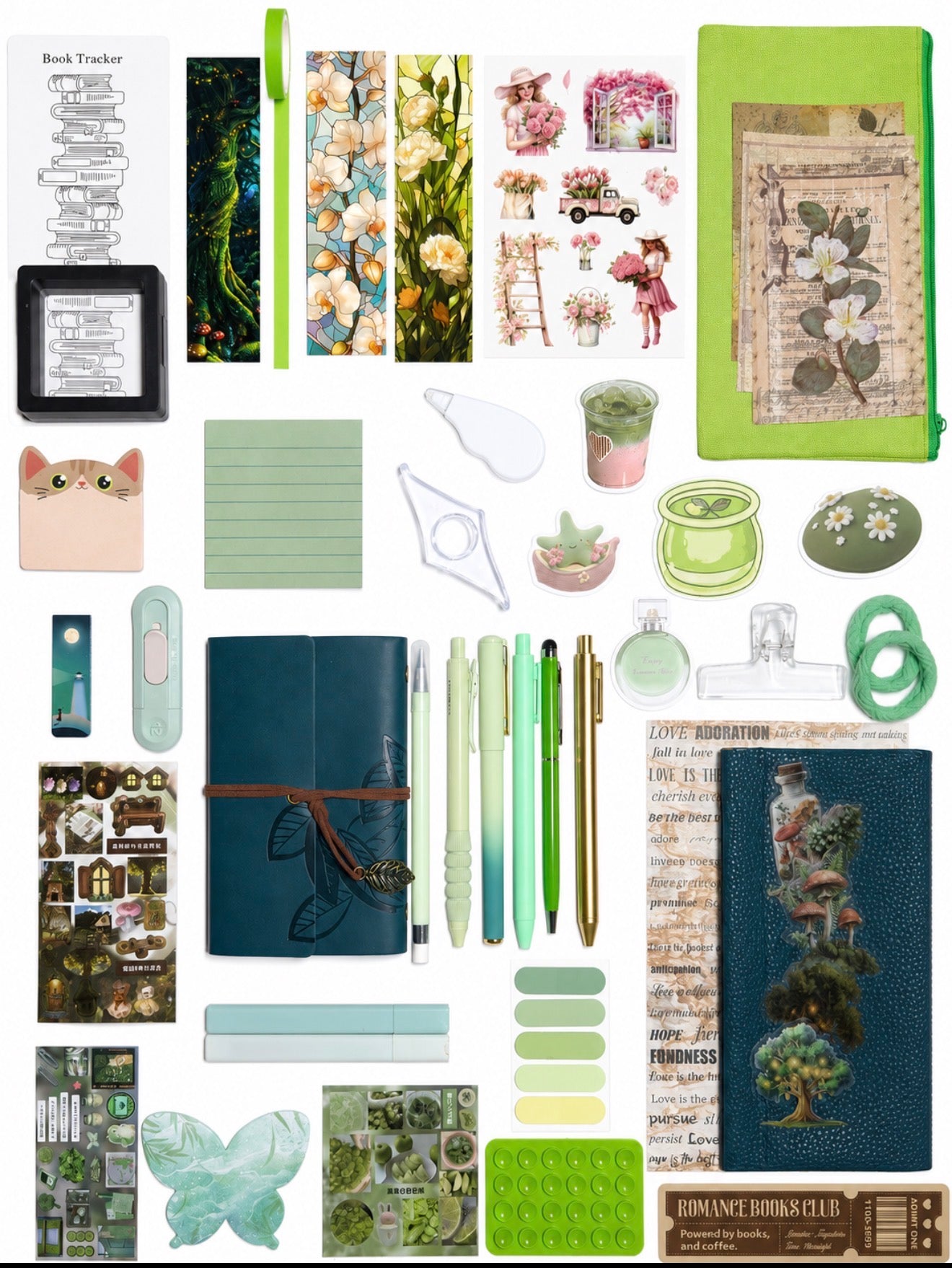🌿 Emerald Noir — Limited Edition Aesthetic Bookish Bundle