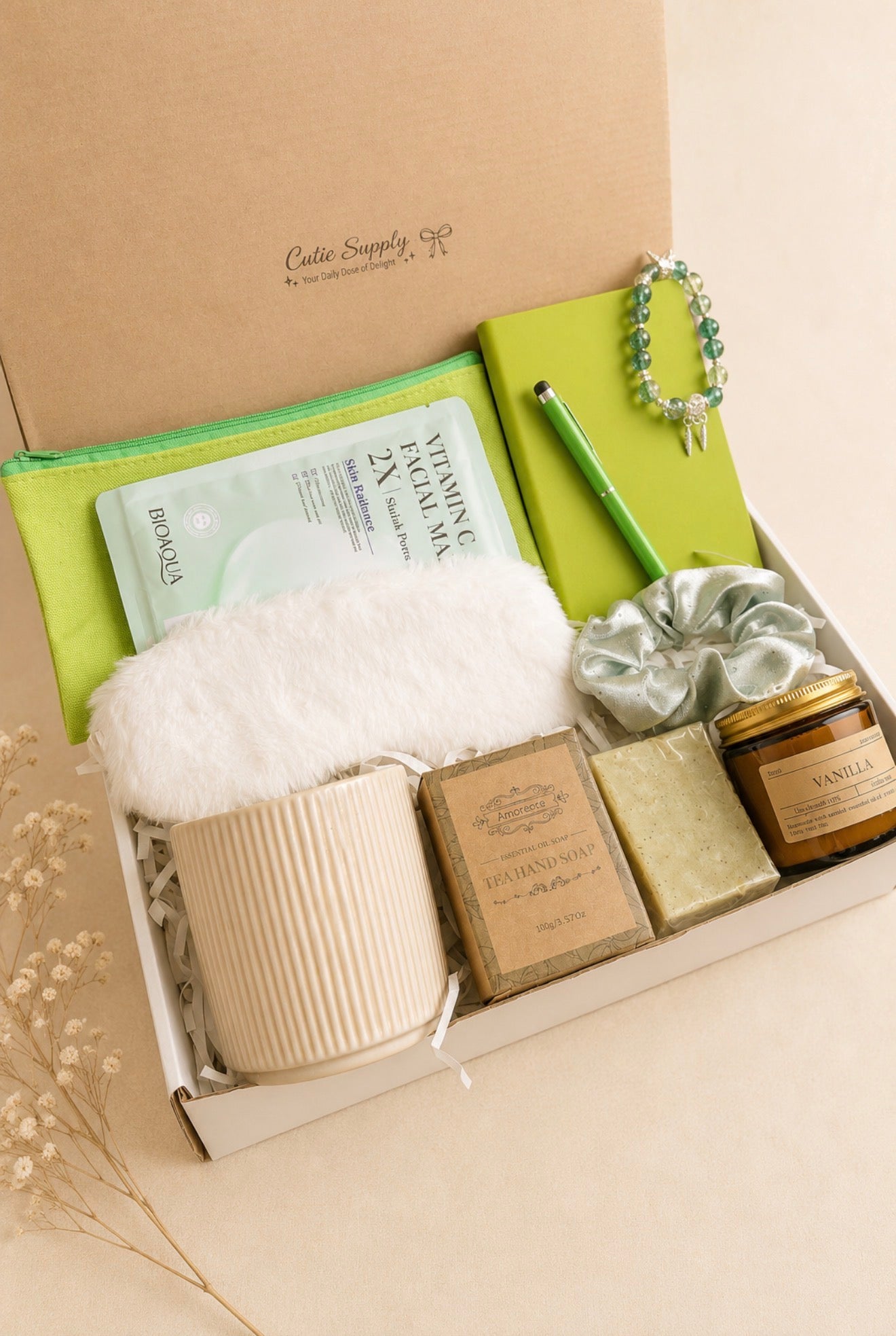 Sage Green Premium Self-Care Gift Box
