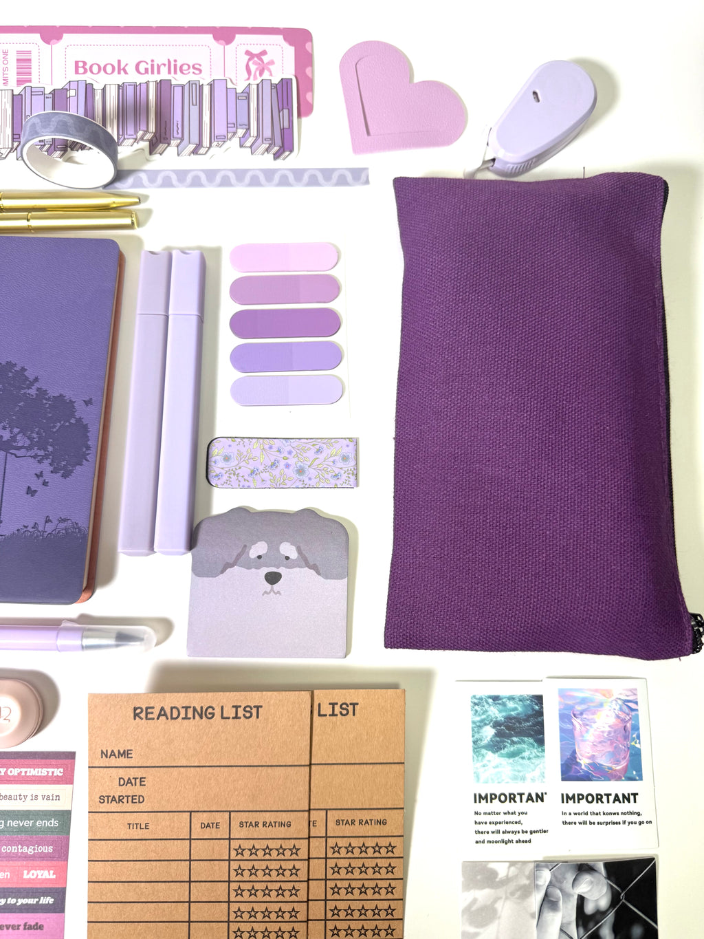 💜 NEW Purple Amethyst Poise — Purple Aesthetic Bookish Bundle