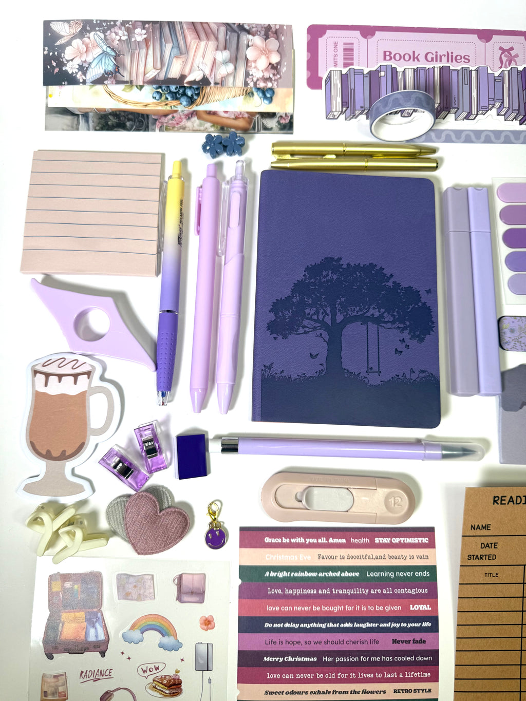 💜 NEW Purple Amethyst Poise — Purple Aesthetic Bookish Bundle