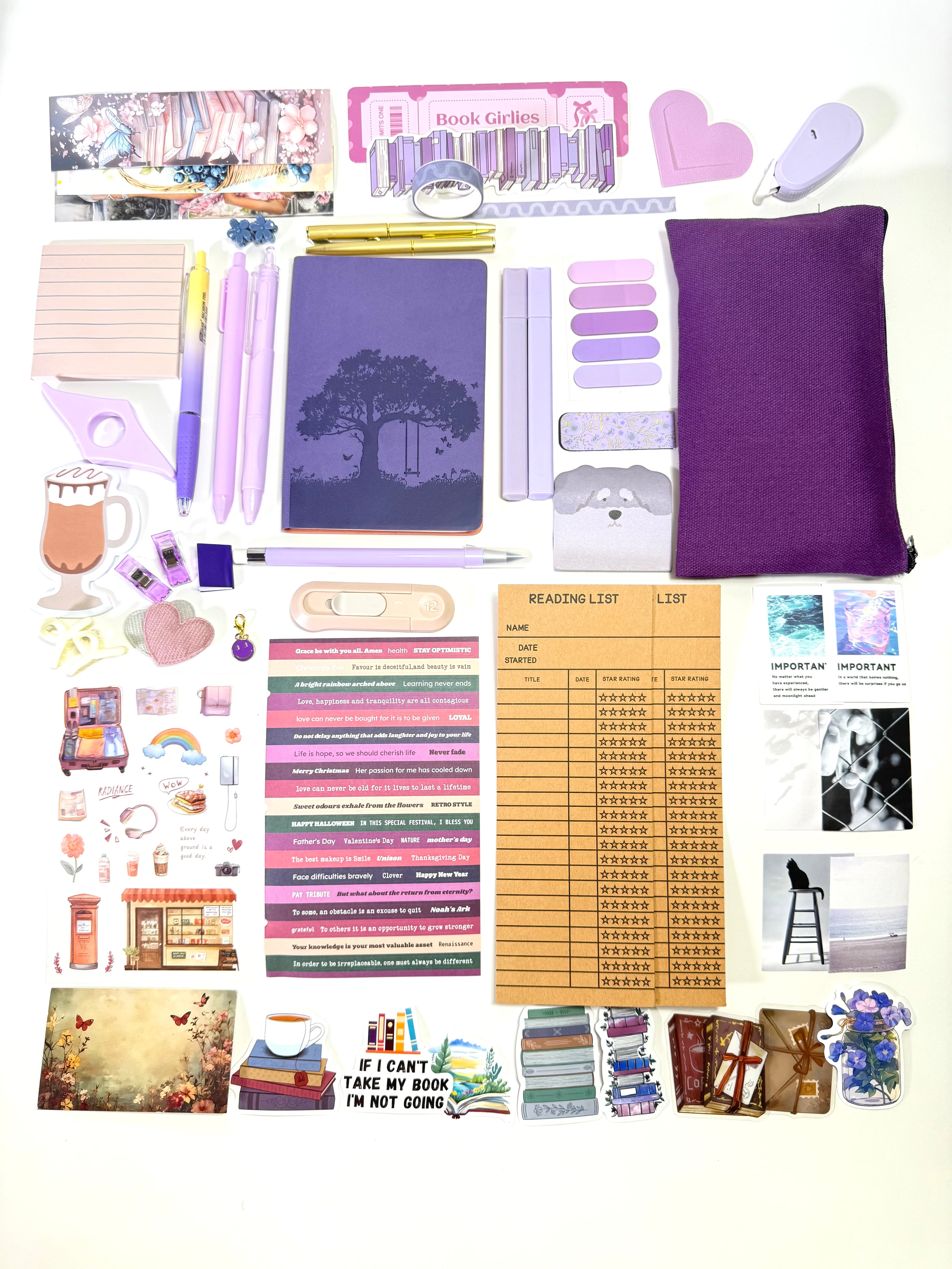 💜 Purple Amethyst Poise - Aesthetic Bookish Bundle