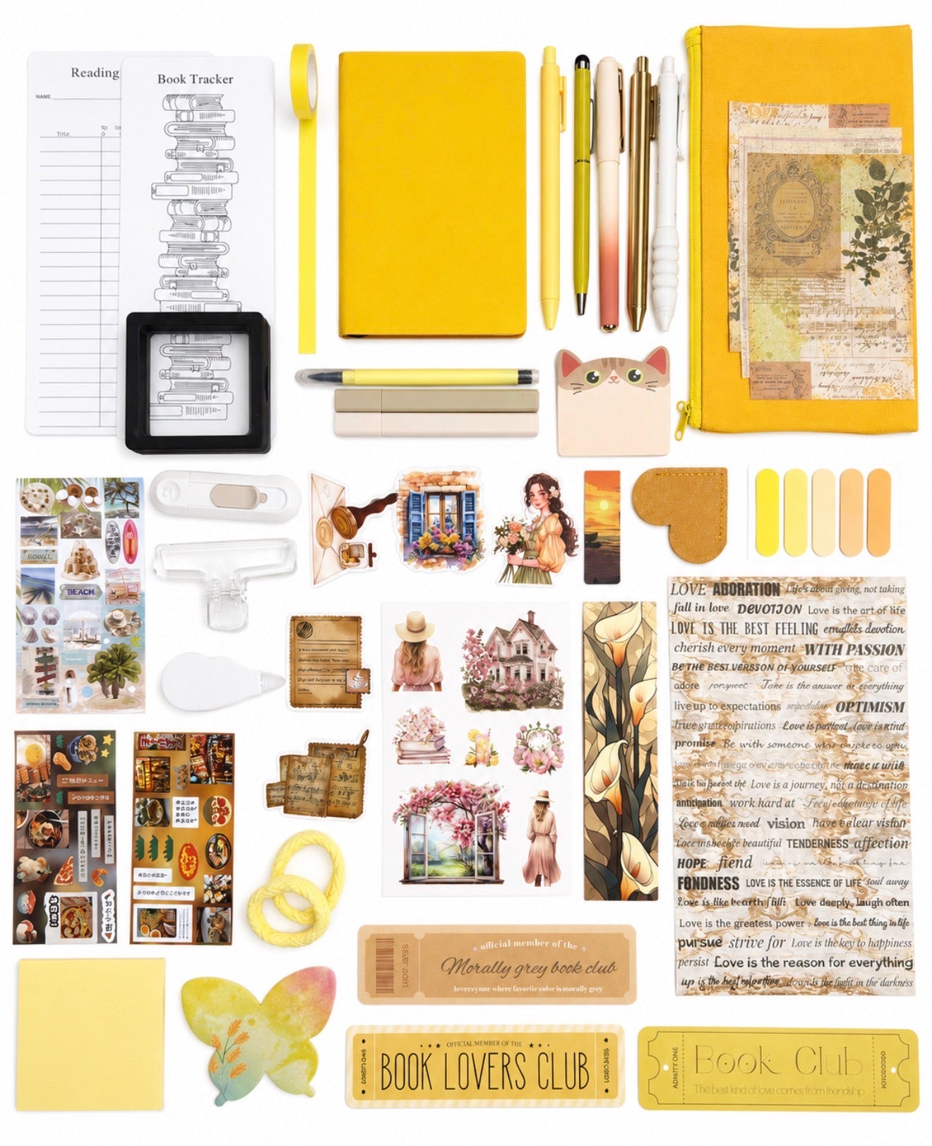 💛 NEW Yellow Golden Muse — Yellow Aesthetic Bookish Bundle