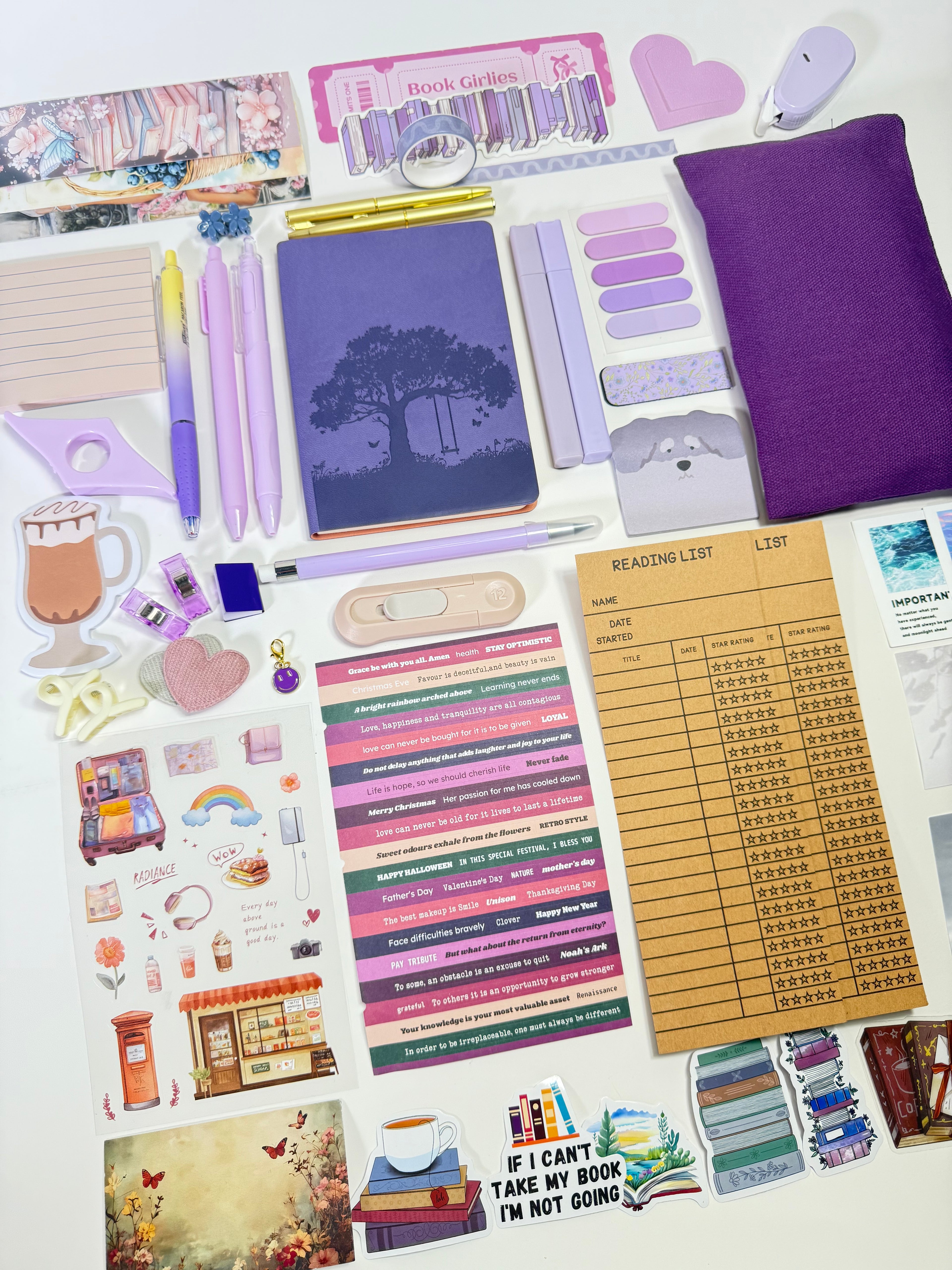 💜 Purple Amethyst Poise - Aesthetic Bookish Bundle