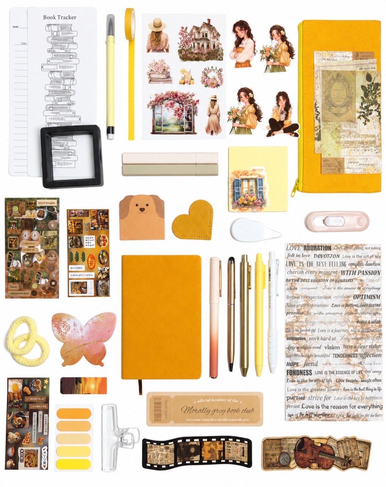 🧡 Orange Amber Aura — Orange Aesthetic Bookish Bundle