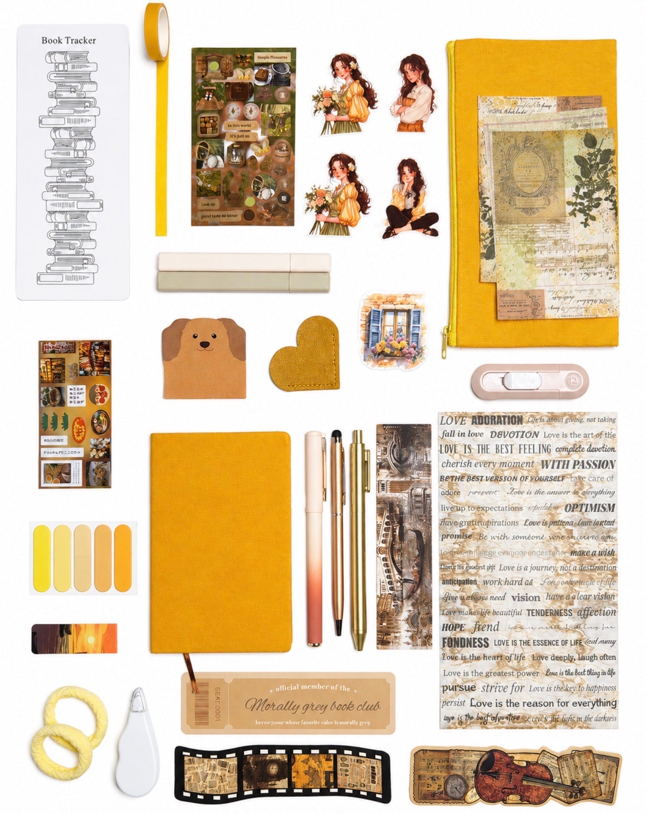 🧡 Orange Amber Aura — Orange Aesthetic Bookish Bundle