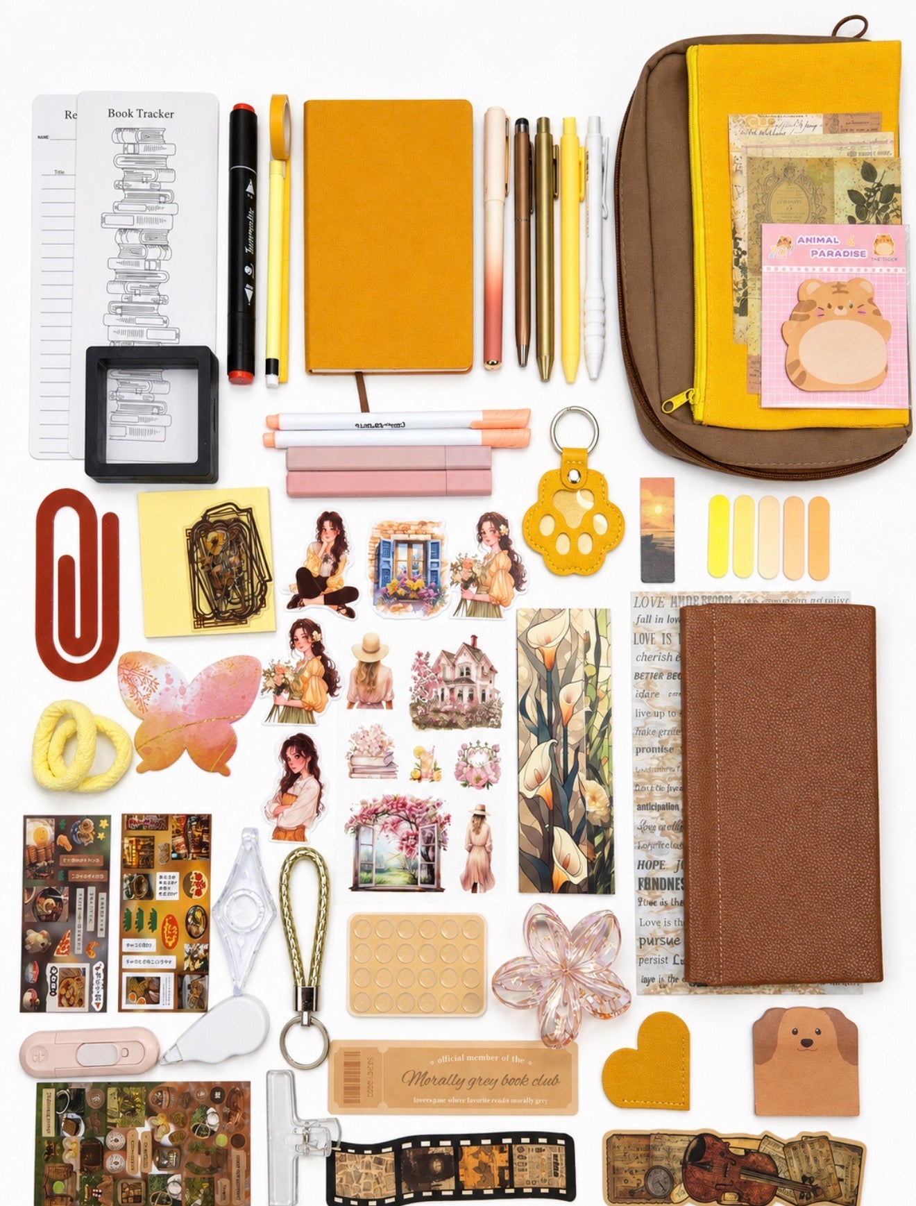 🧡 Orange Amber Aura — Orange Aesthetic Bookish Bundle