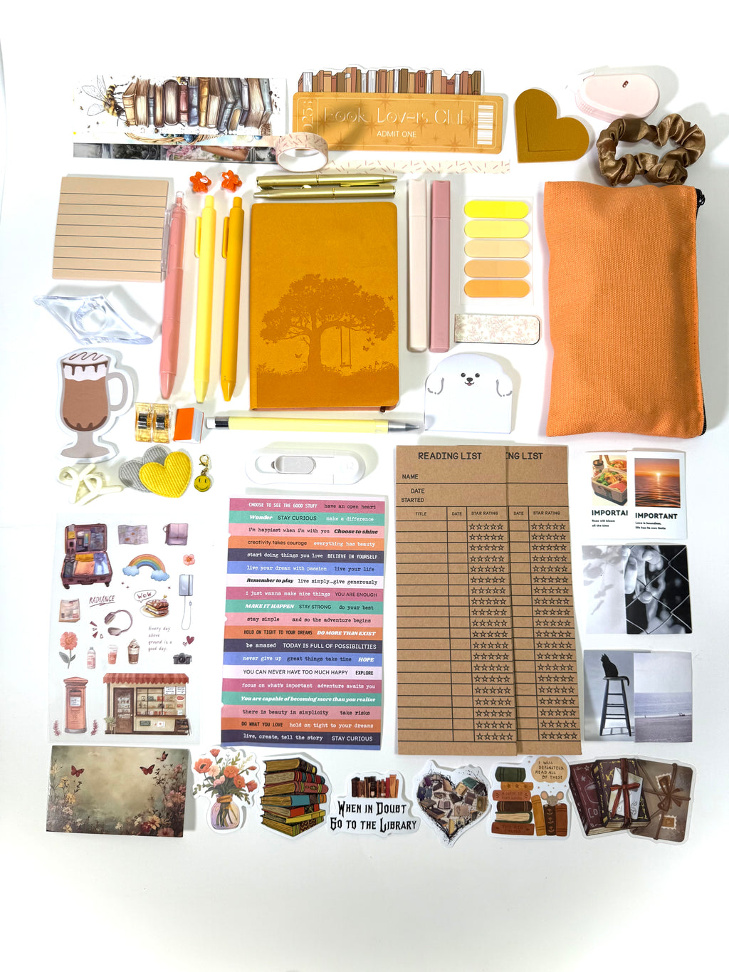 🧡 Orange Amber Aura — Orange Aesthetic Bookish Bundle