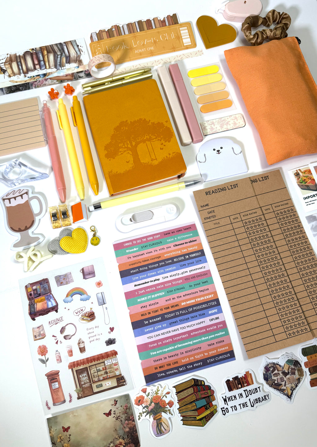 🧡 Orange Amber Aura — Orange Aesthetic Bookish Bundle
