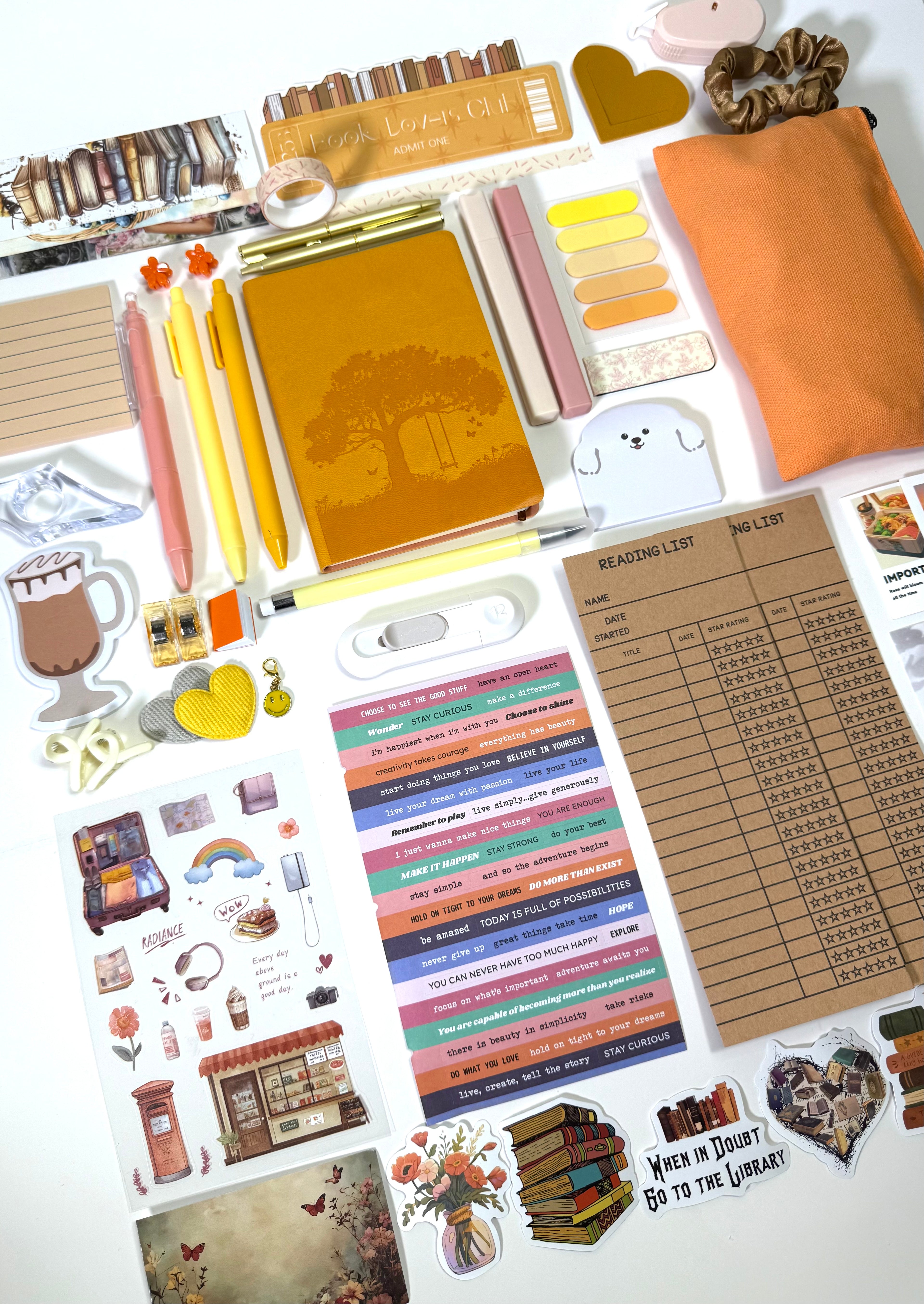 🧡 Orange Amber Aura — Orange Aesthetic Bookish Bundle