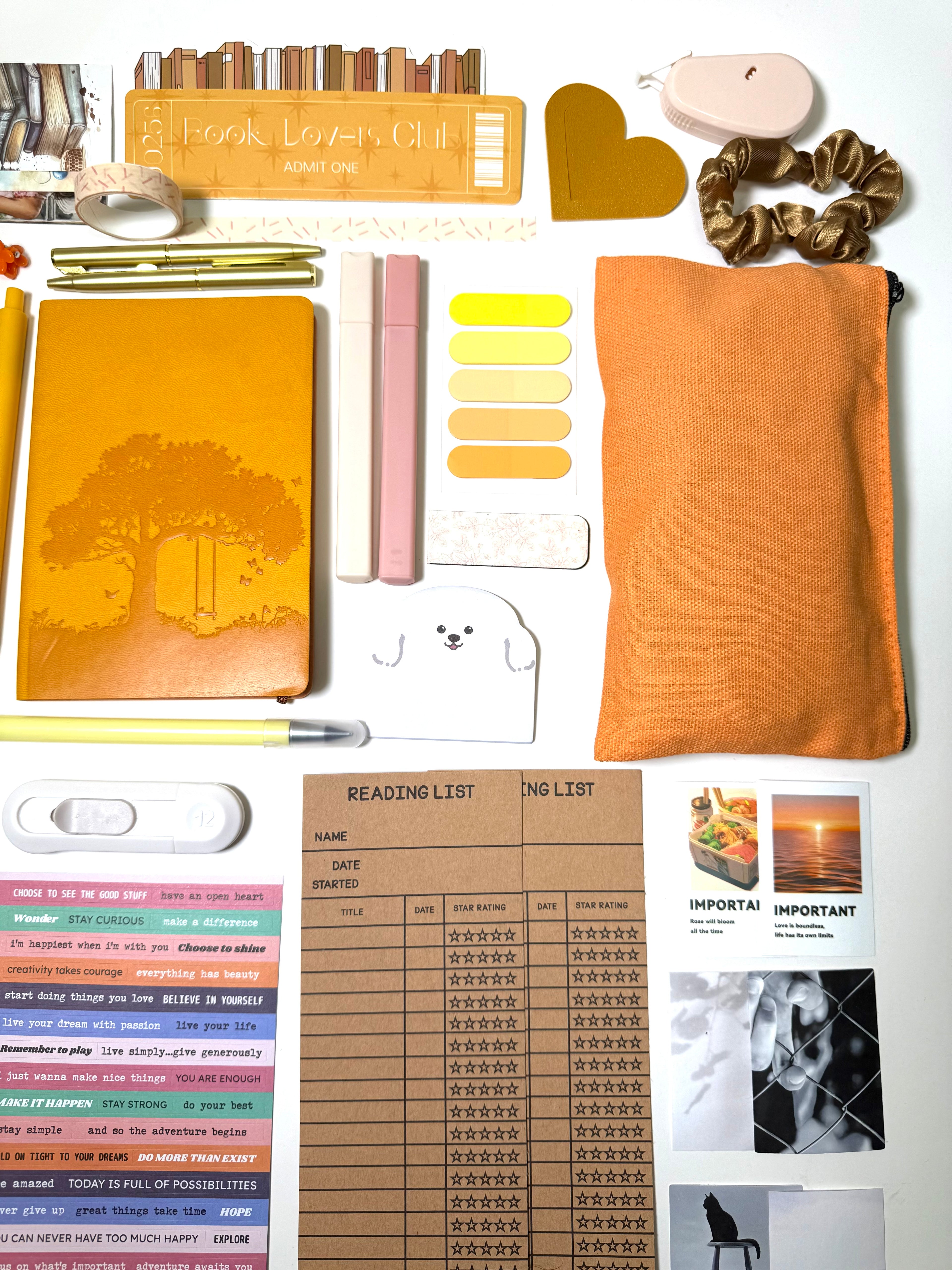 🧡 Orange Amber Aura — Orange Aesthetic Bookish Bundle