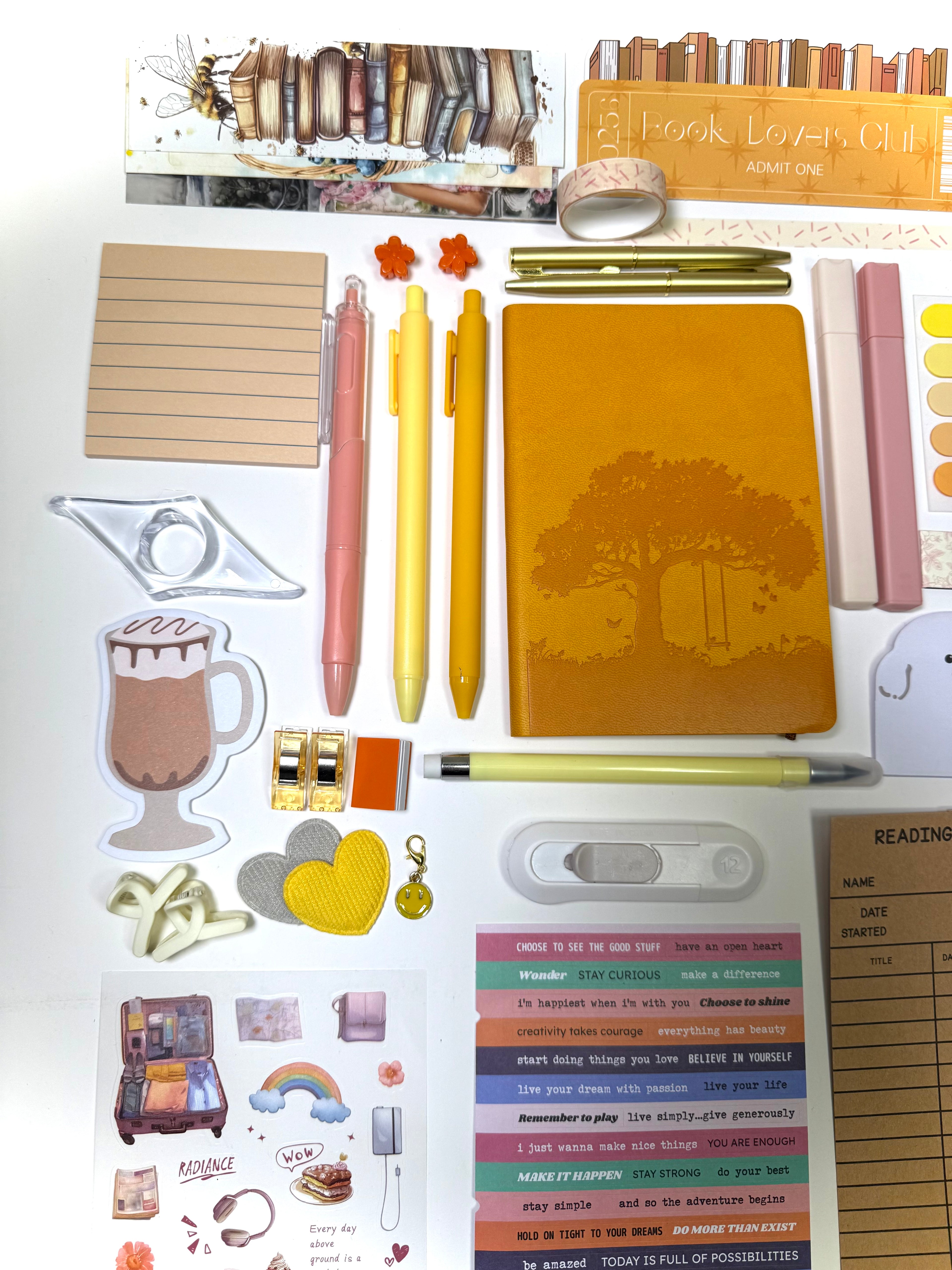 🧡 Orange Amber Aura — Orange Aesthetic Bookish Bundle
