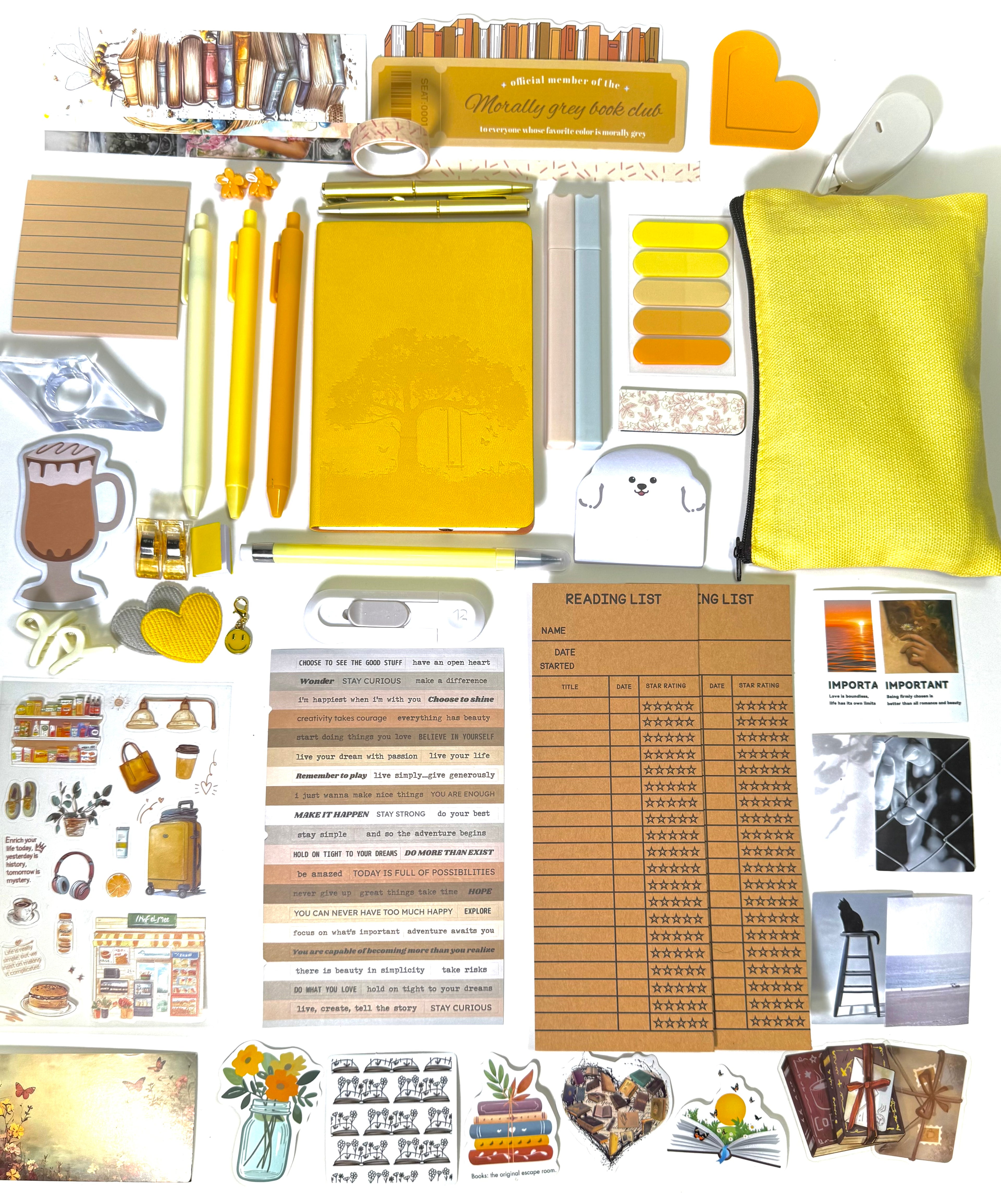 💛 Yellow Golden Muse - Aesthetic Bookish Bundle