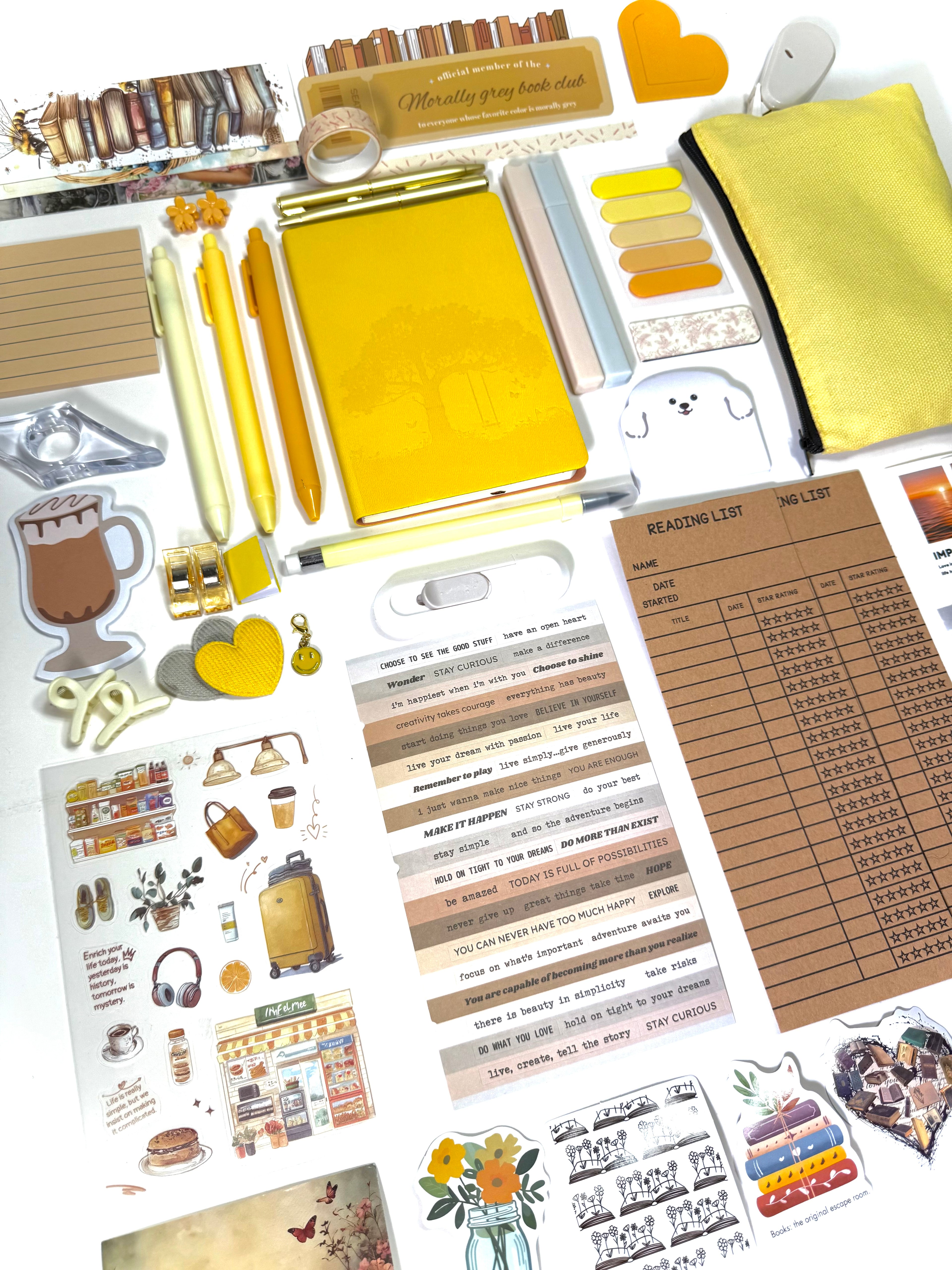 💛 Yellow Golden Muse - Aesthetic Bookish Bundle