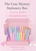 Cozy Mystery Stationery Box – Pens, Highlighters & Pencils Surprise Set