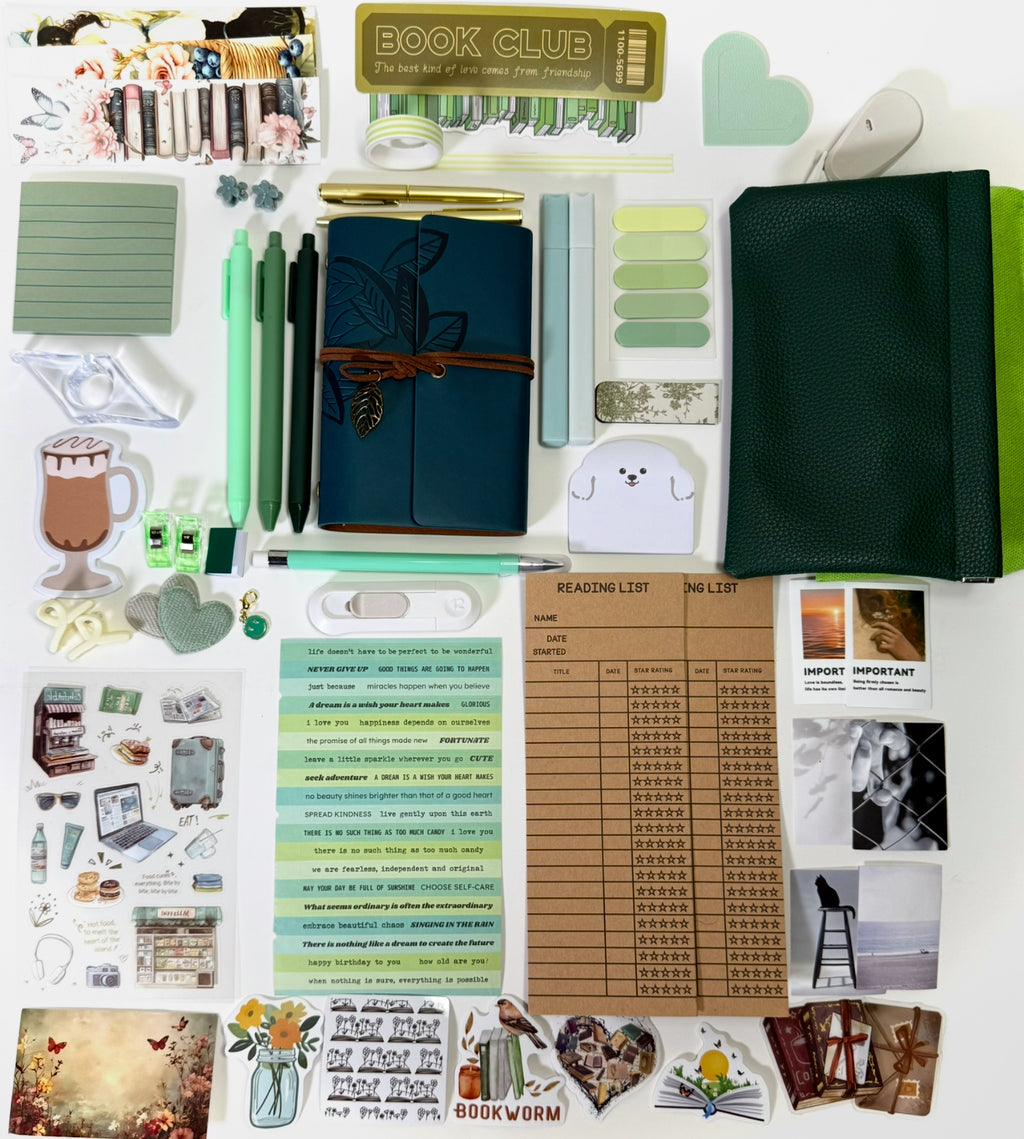 🌿 Emerald Noir — Limited Edition Aesthetic Bookish Bundle