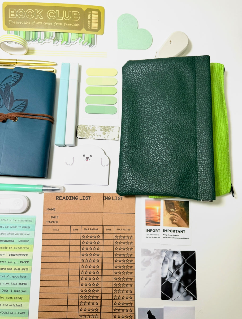 🌿 Emerald Noir — Limited Edition Aesthetic Bookish Bundle