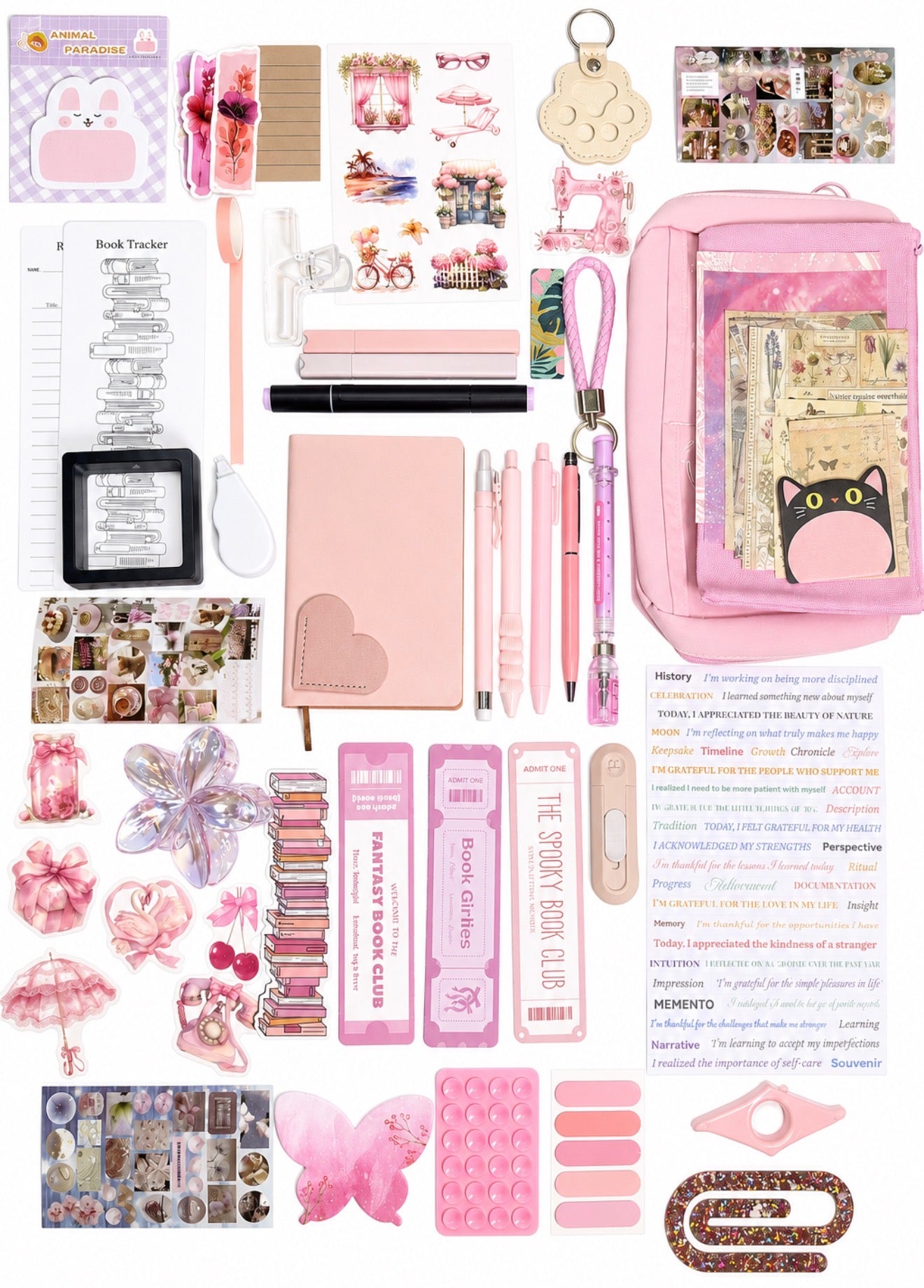 🍓 NEW 🍪 Cookies Dream — Soft Pink Aesthetic Bookish Bundle