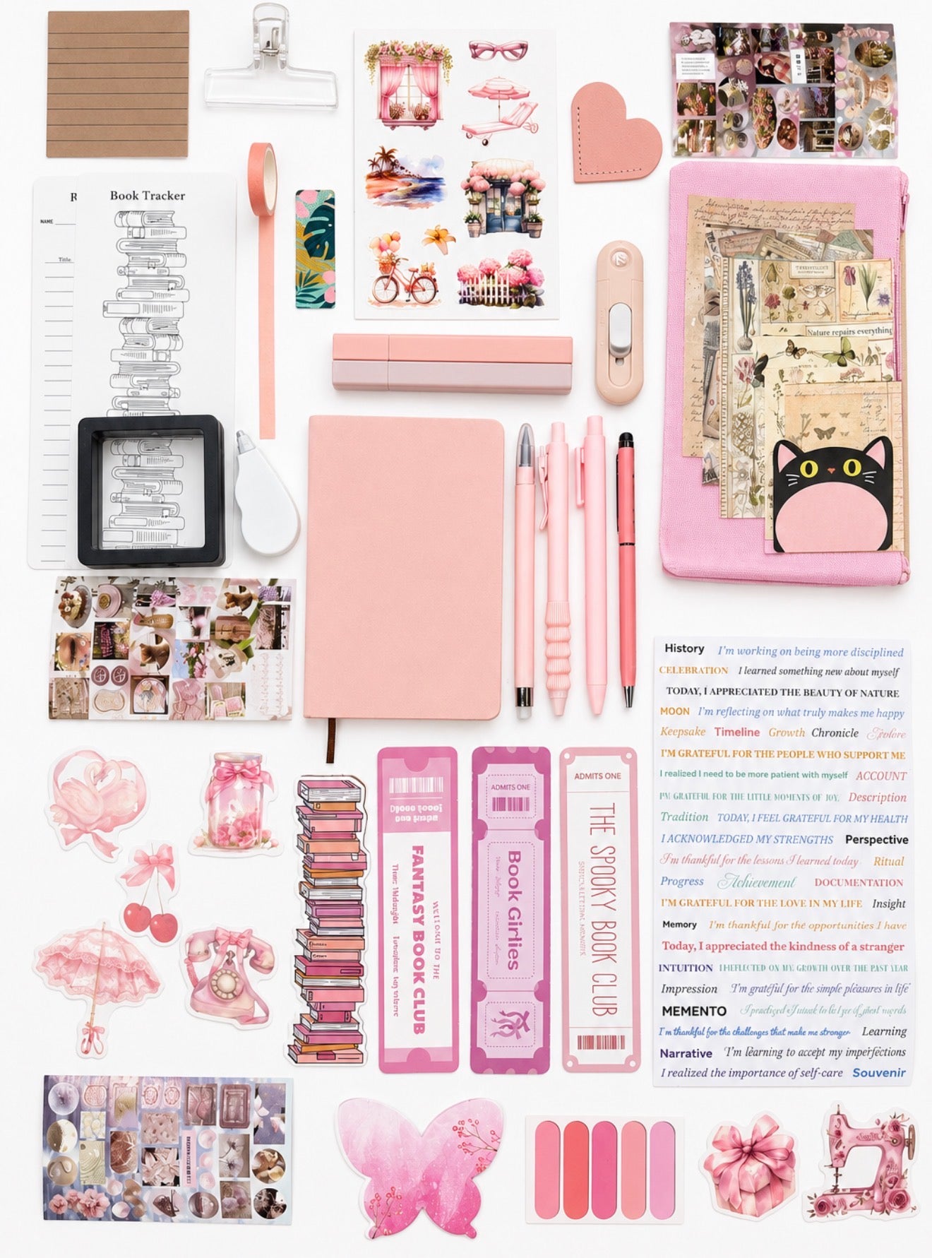 🍓 NEW 🍪 Cookies Dream — Soft Pink Aesthetic Bookish Bundle