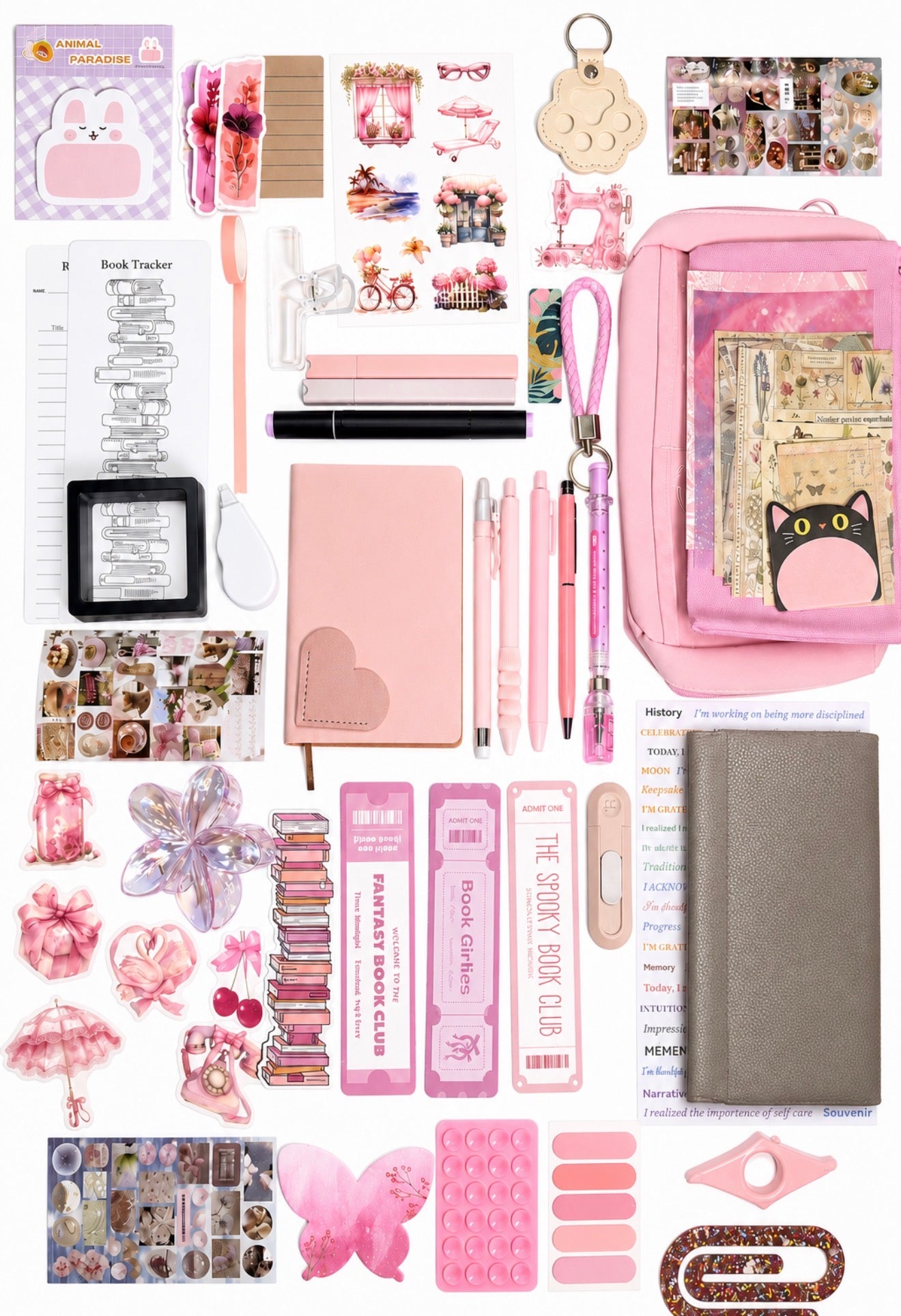 🍓 NEW 🍪 Cookies Dream — Soft Pink Aesthetic Bookish Bundle