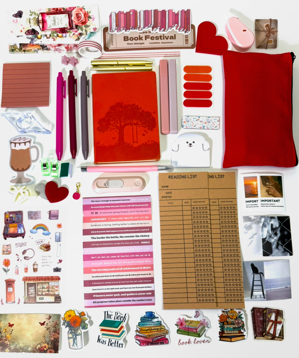 ❤️ Red Crimson Affair — Red Aesthetic Bookish Bundle