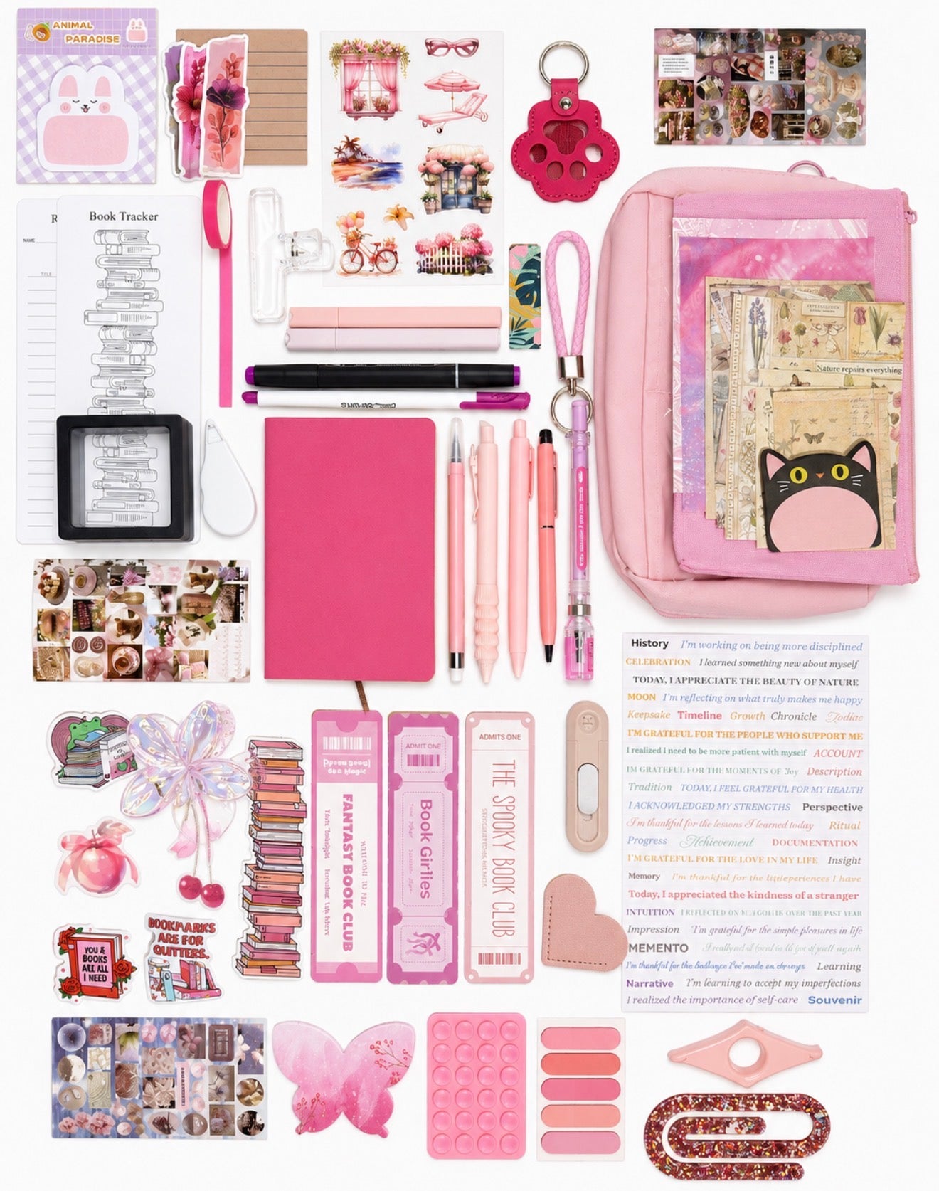 ✨ NEW 💗 Hot Pink Muse — Pink Aesthetic Bookish Bundle