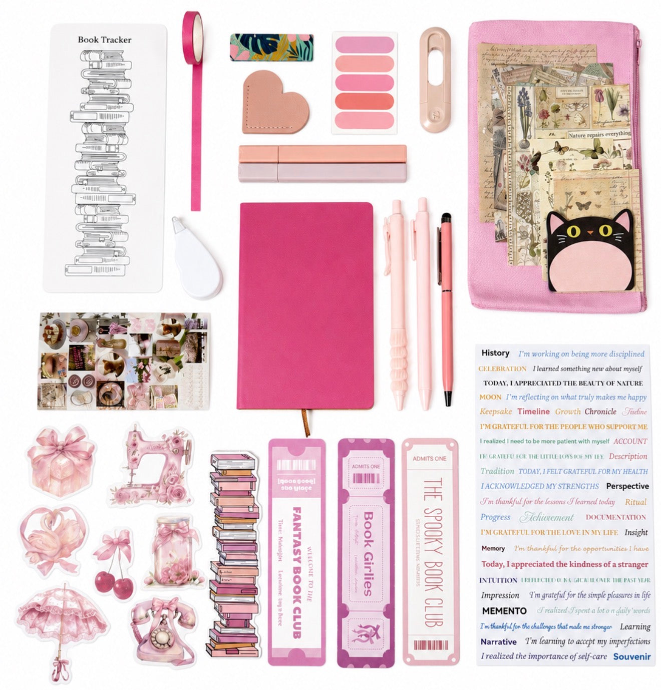 ✨ NEW 💗 Hot Pink Muse — Pink Aesthetic Bookish Bundle