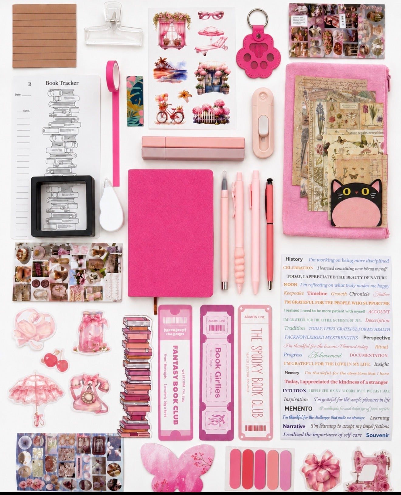✨ NEW 💗 Hot Pink Muse — Pink Aesthetic Bookish Bundle