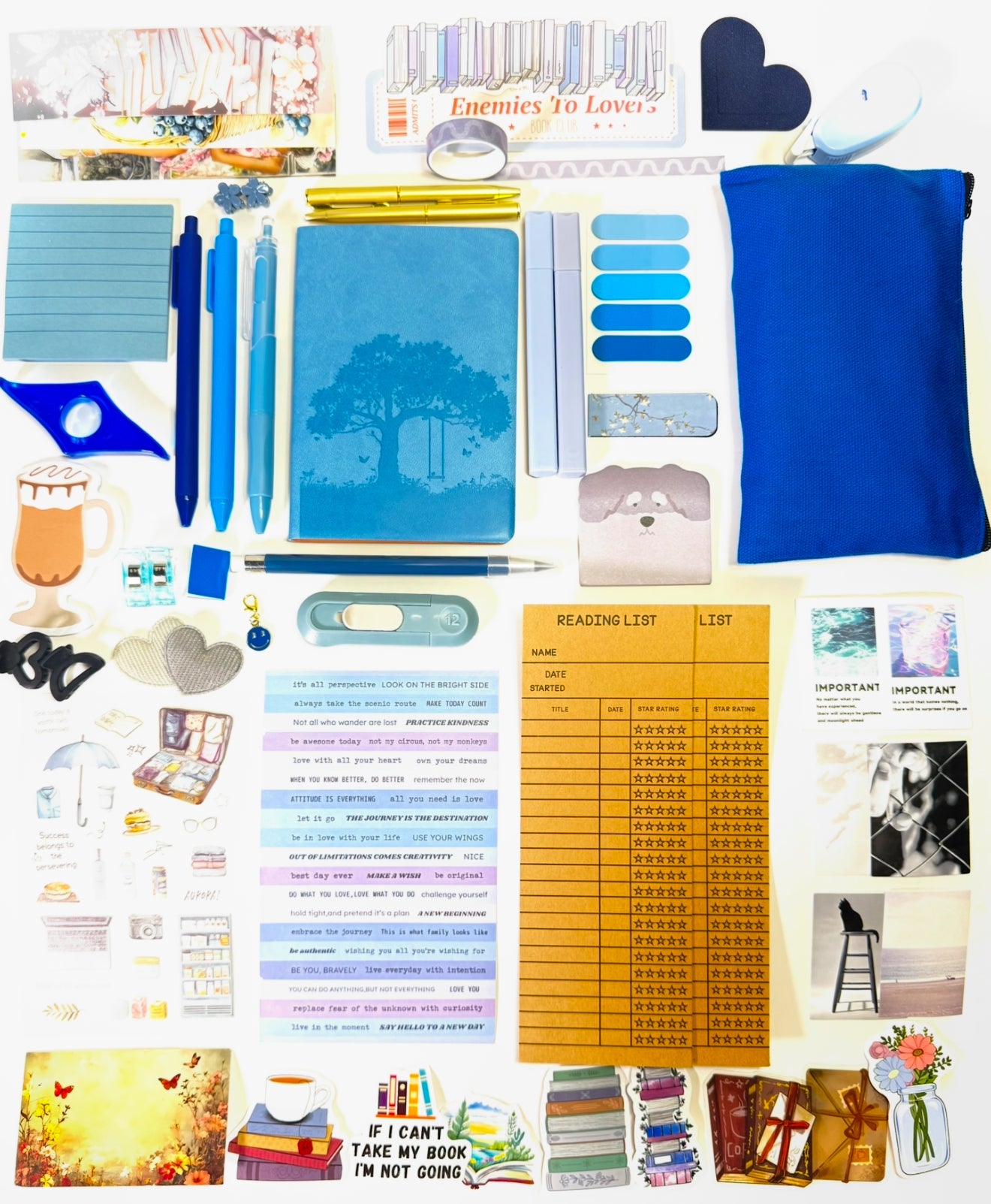💙 Deep Blue Sapphire Sovereign — Blue Aesthetic Bookish Bundle