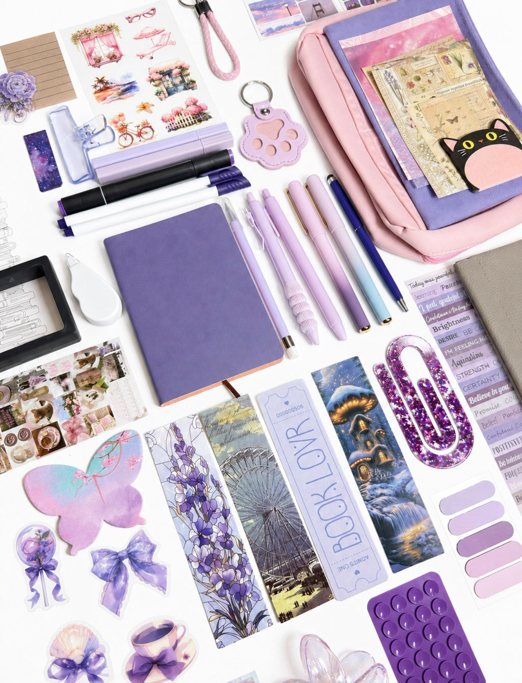 💜 NEW Purple Amethyst Poise — Purple Aesthetic Bookish Bundle