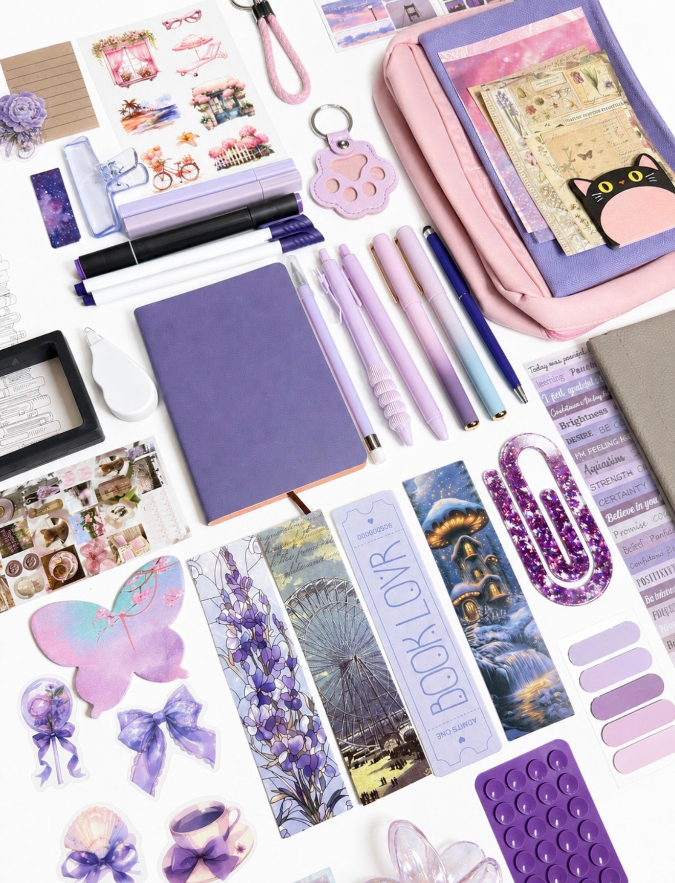 💜 NEW Purple Amethyst Poise — Purple Aesthetic Bookish Bundle