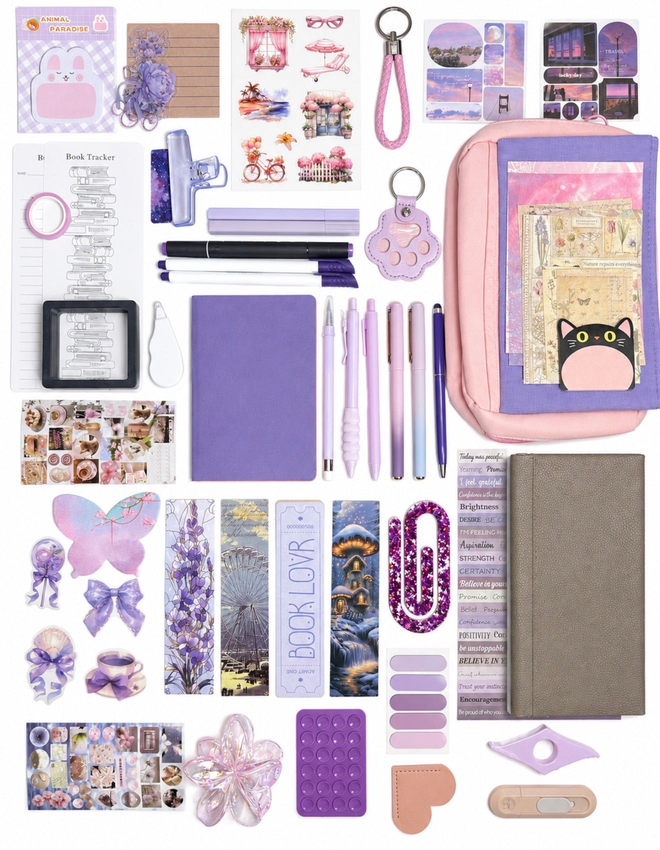 💜 NEW Purple Amethyst Poise — Purple Aesthetic Bookish Bundle