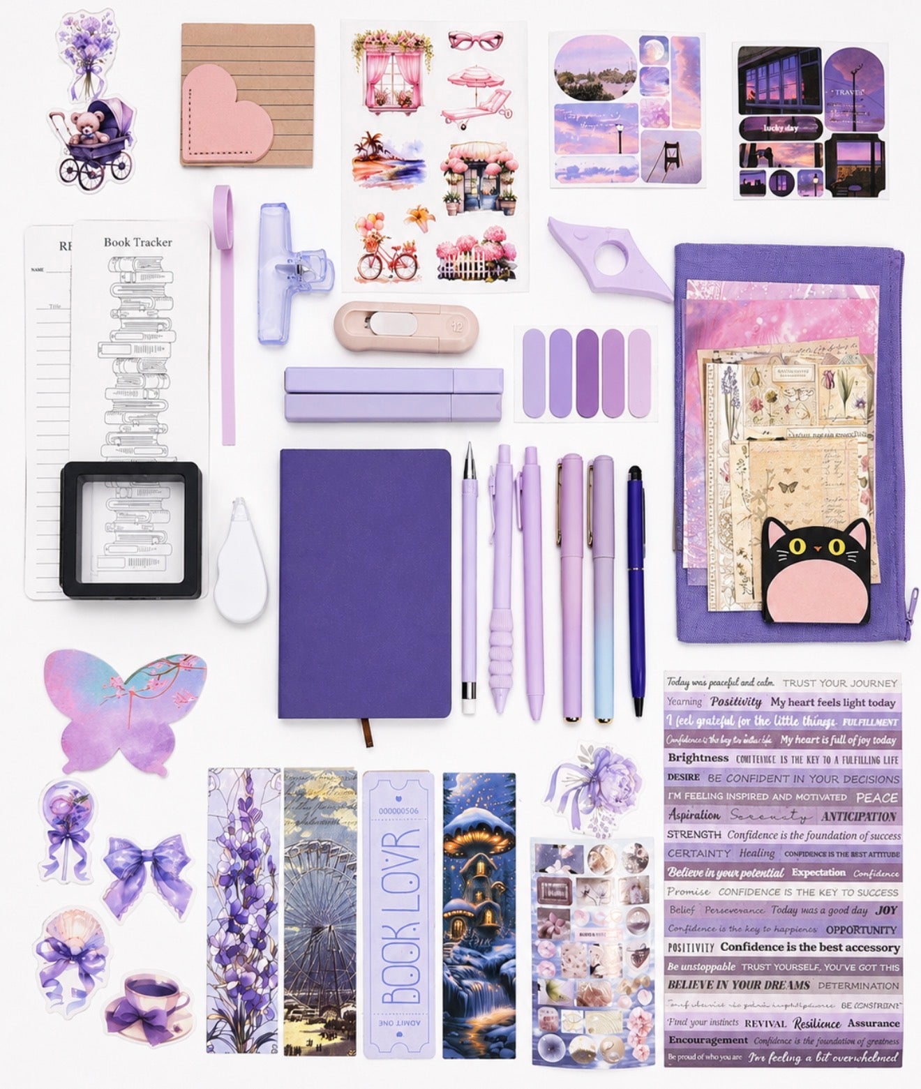 💜 NEW Purple Amethyst Poise — Purple Aesthetic Bookish Bundle