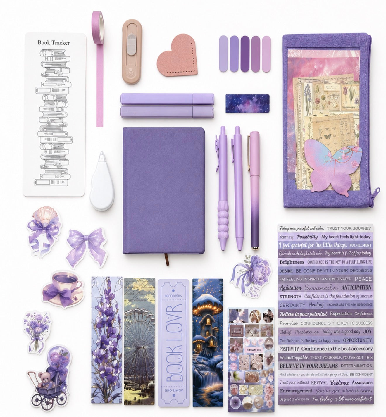 💜 NEW Purple Amethyst Poise — Purple Aesthetic Bookish Bundle