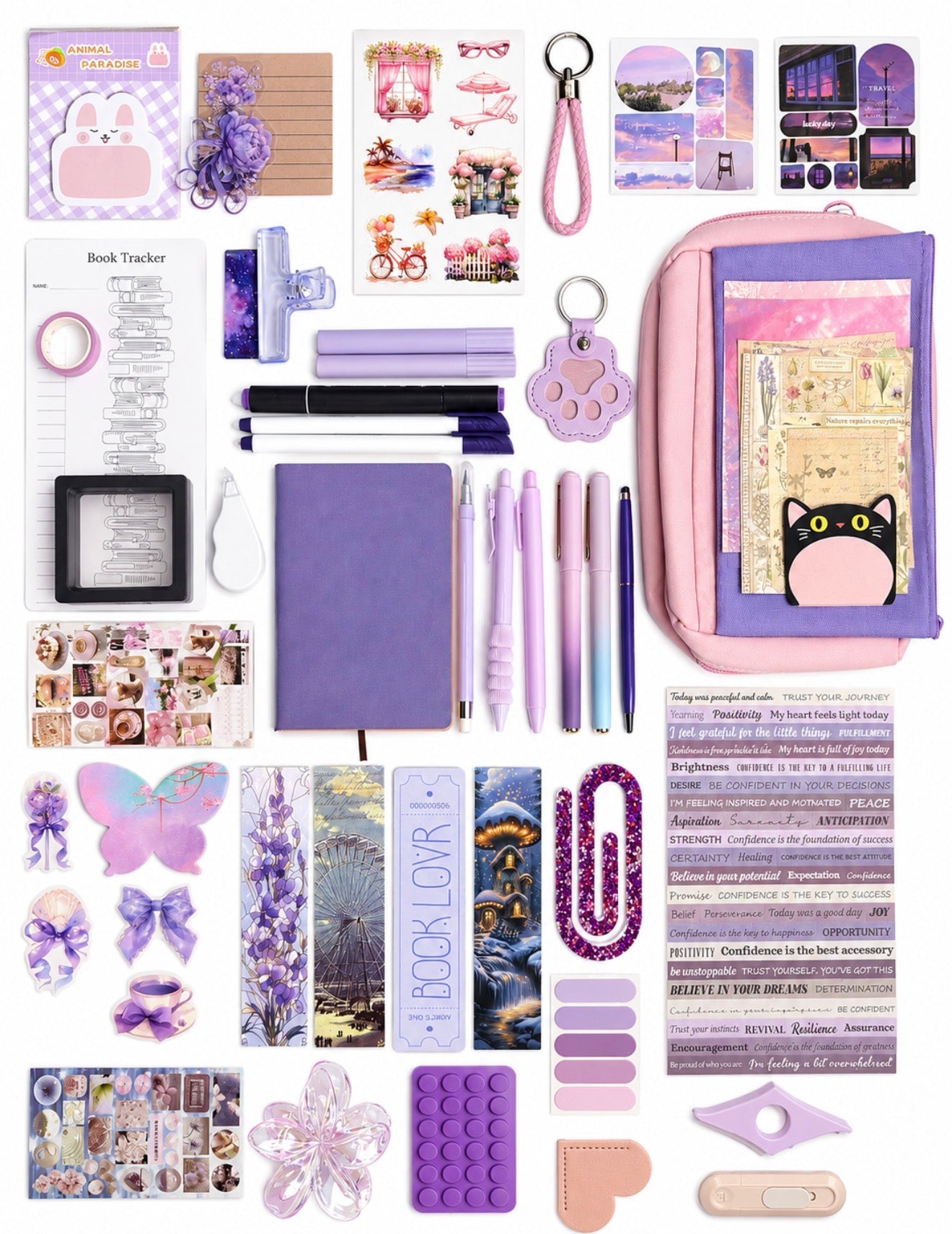 💜 NEW Purple Amethyst Poise — Purple Aesthetic Bookish Bundle