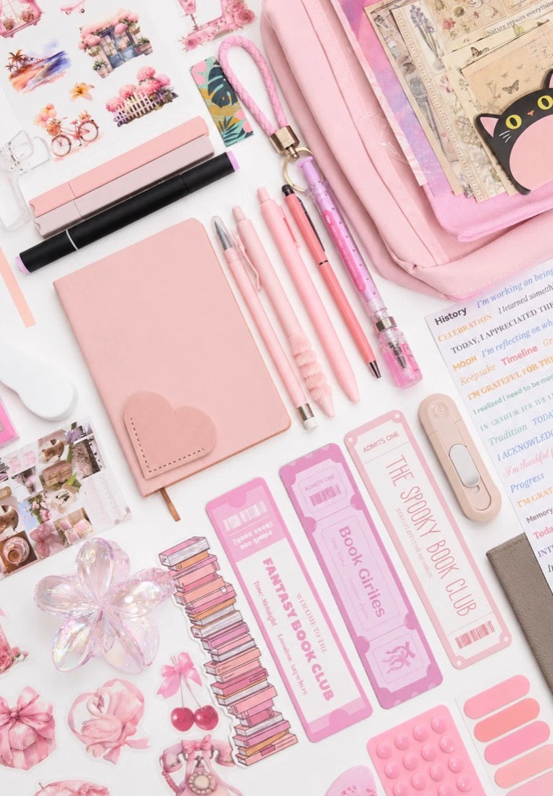 🍓 NEW 🍪 Cookies Dream — Soft Pink Aesthetic Bookish Bundle