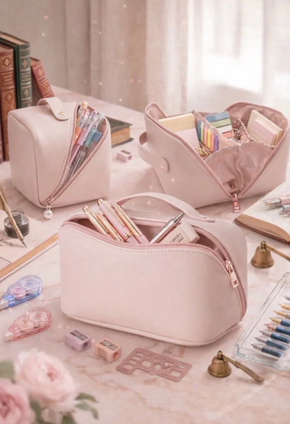 ✨ Ultimate Stationery Pouch — Large Aesthetic Organizer (4 Colors)