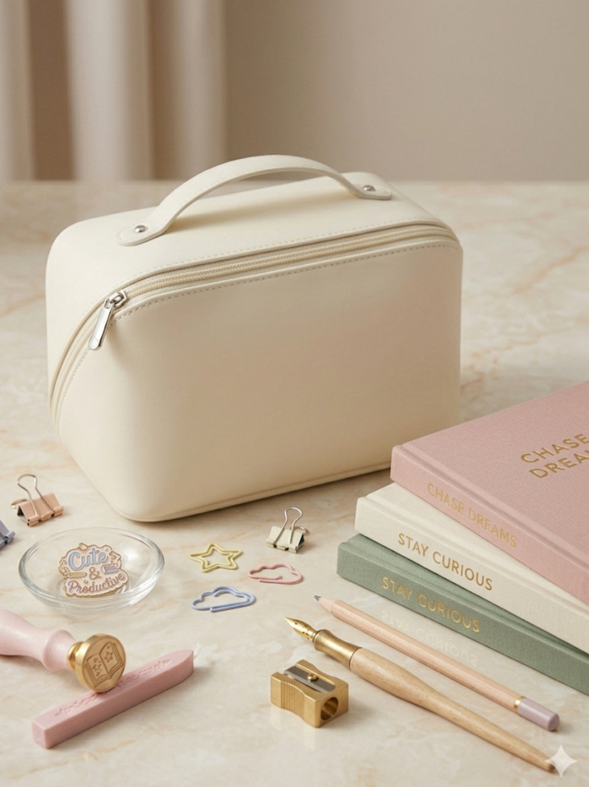 The Ultimate Aesthetic Pouch — Large Capacity Stationery Organizer