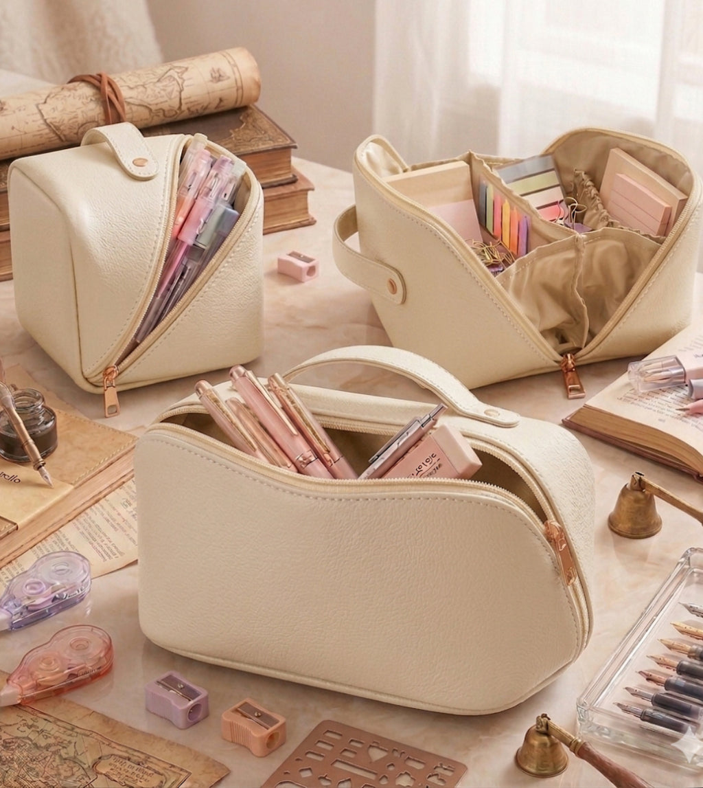 The Ultimate Aesthetic Pouch — Large Capacity Stationery Organizer