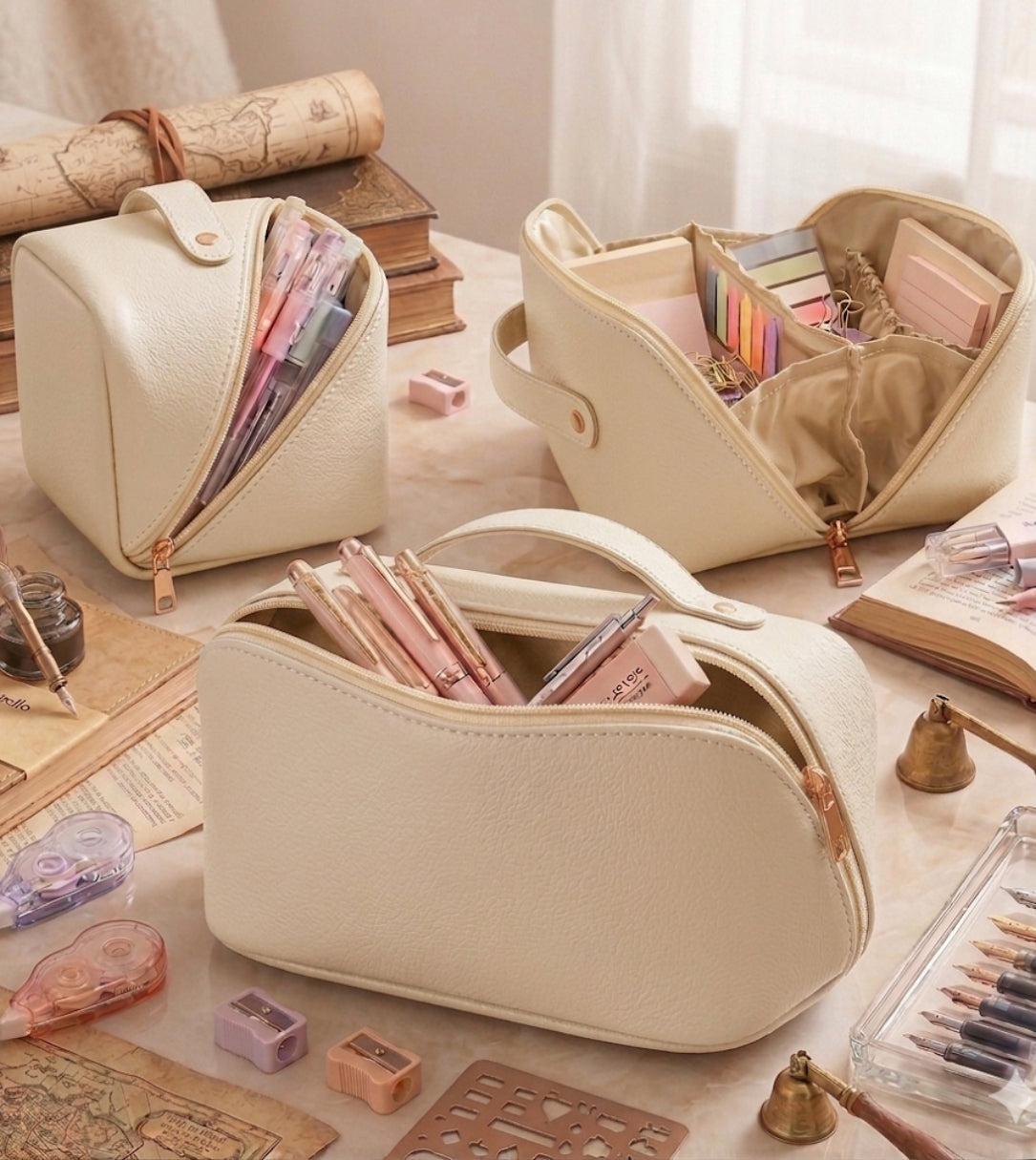 The Ultimate Aesthetic Pouch — Large Capacity Stationery Organizer