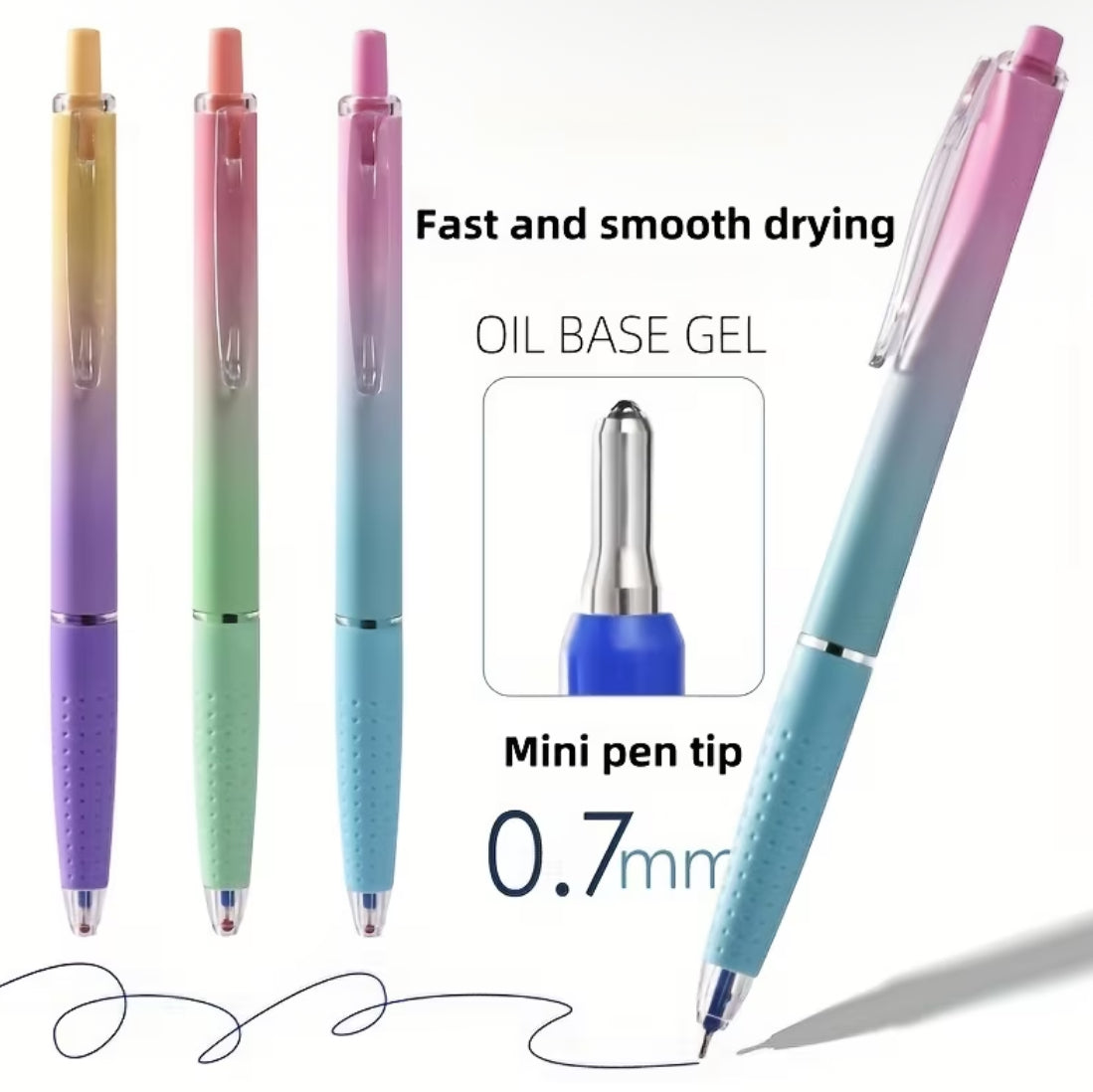 ✨ Gradient Dreams Pens — Smooth Gel Pen Set