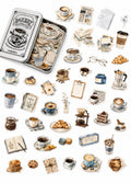 Coffee Bookish Sticker Pack – 100 Acrylic Stickers in Metal Tin ☕📖