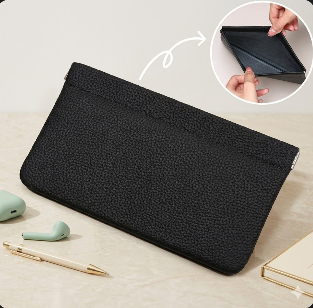 ✨ Elite Magnetic Pouch — Premium Vegan Leather Pen Case