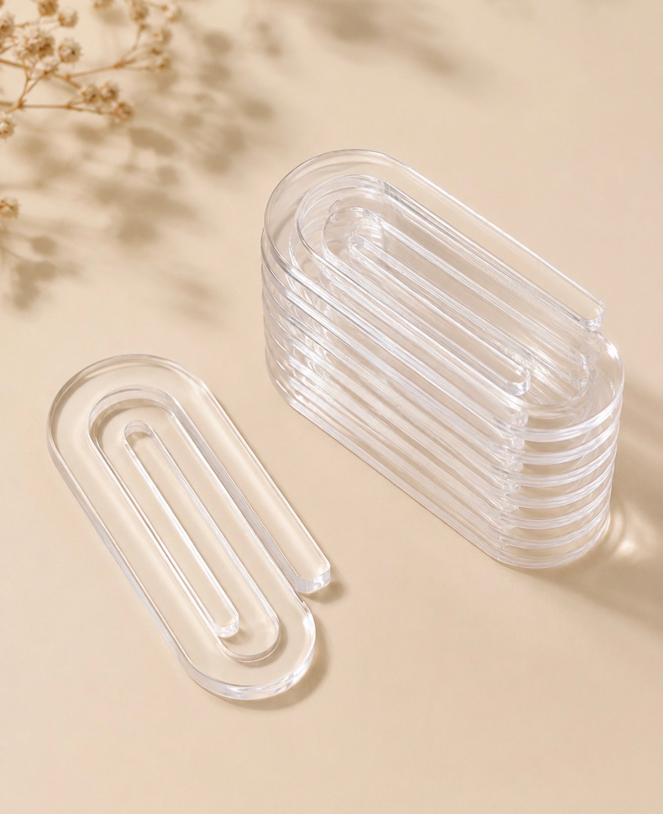 Clear Acrylic Paper Clips | Large Transparent Bookmarks for Journals & Books