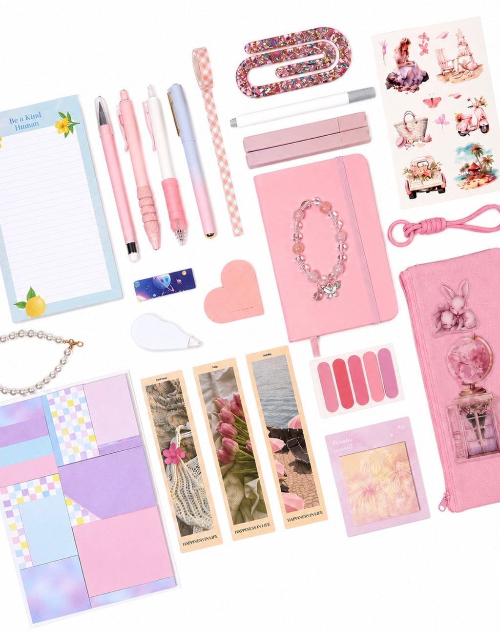 Blush Bloom Bookish Bundle – Updated Pink Aesthetic Stationery & Reading Accessories